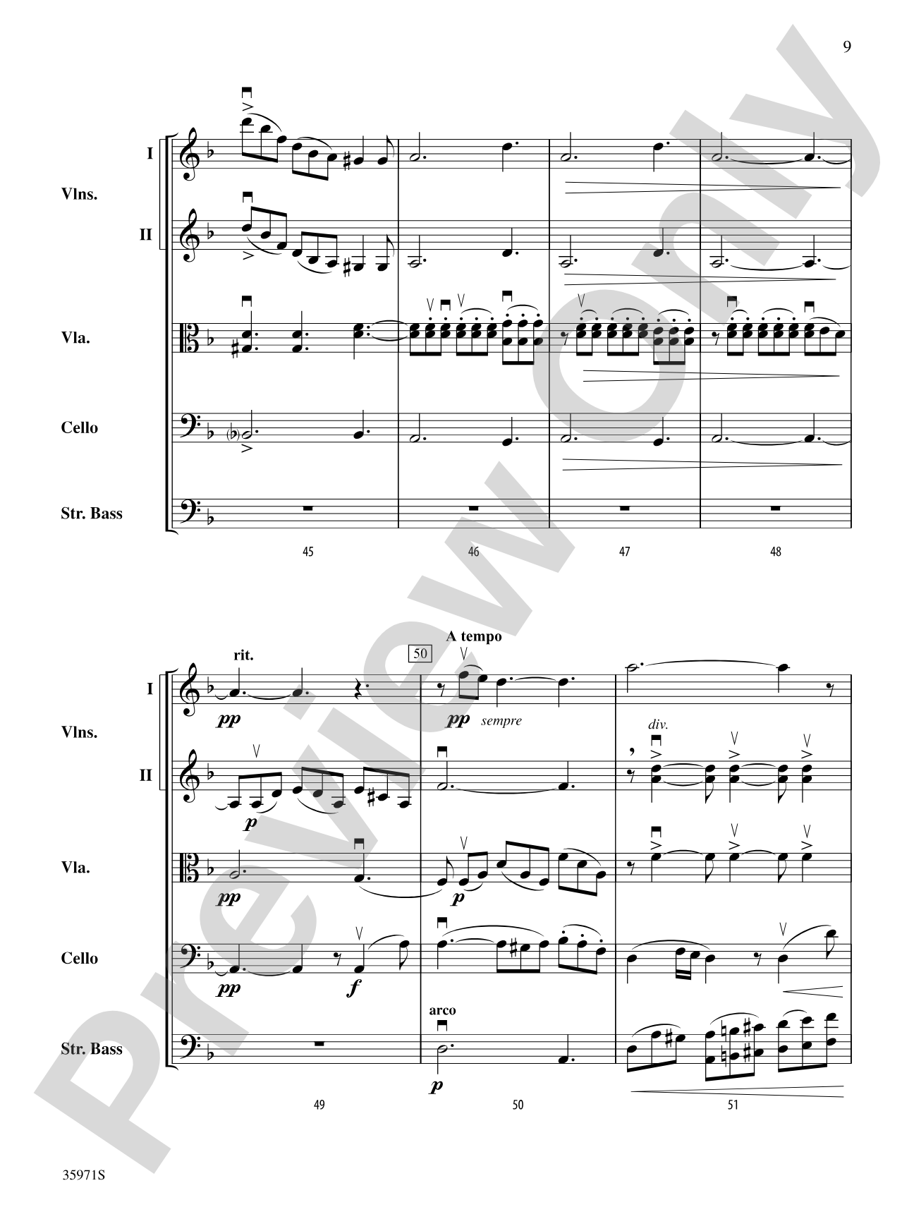 Madrigale: String Orchestra Conductor Score & Parts