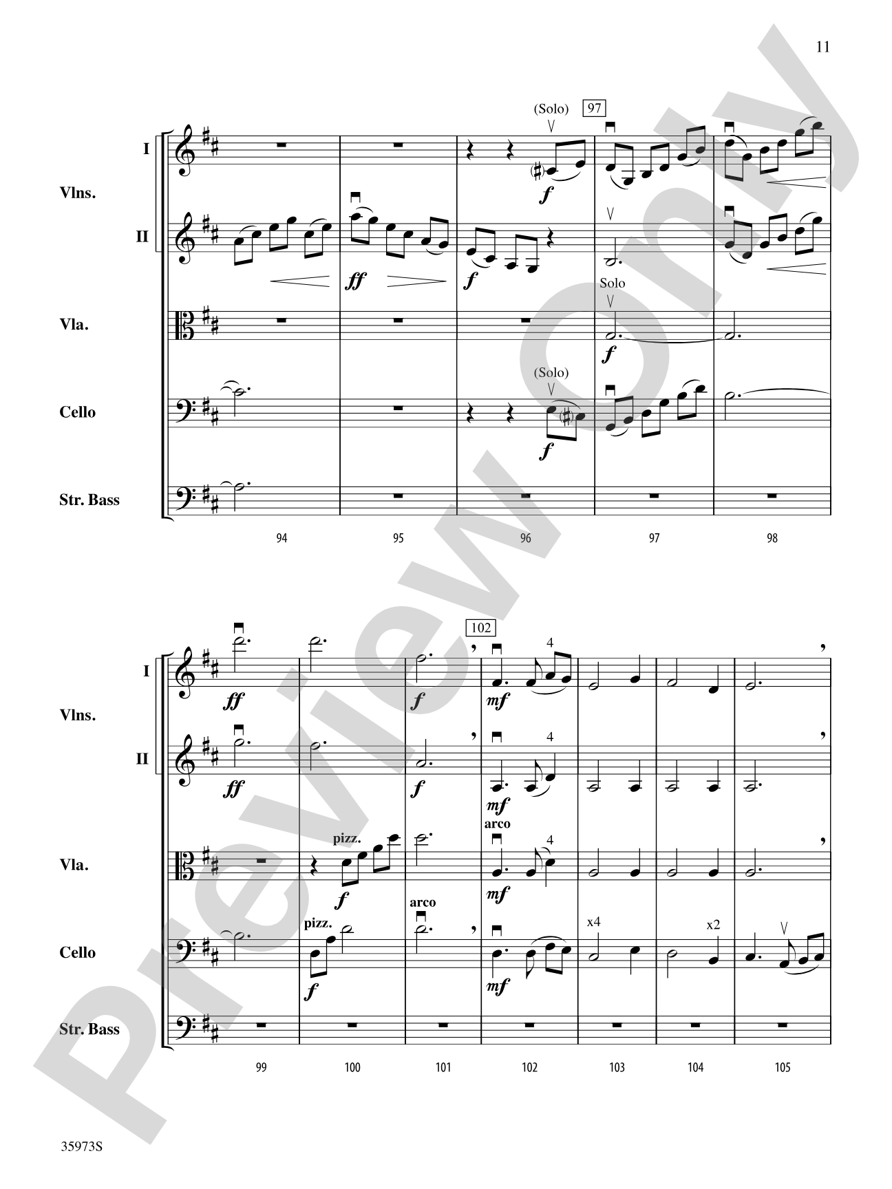 Éléganté: String Orchestra Conductor Score & Parts