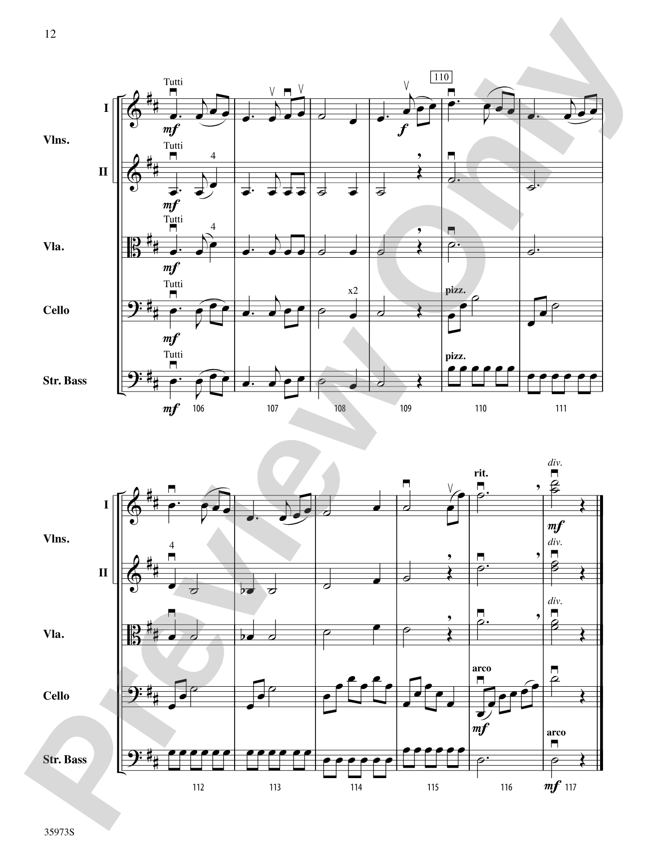 Éléganté: String Orchestra Conductor Score & Parts