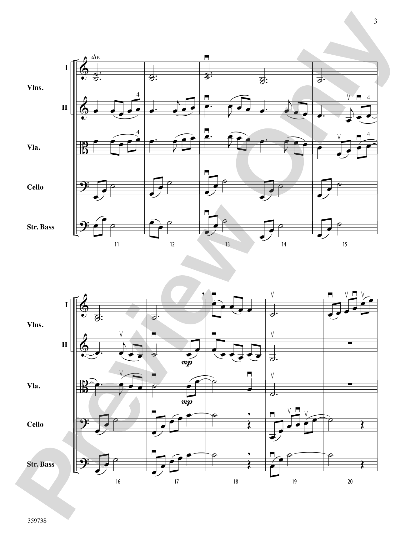 Éléganté: String Orchestra Conductor Score & Parts