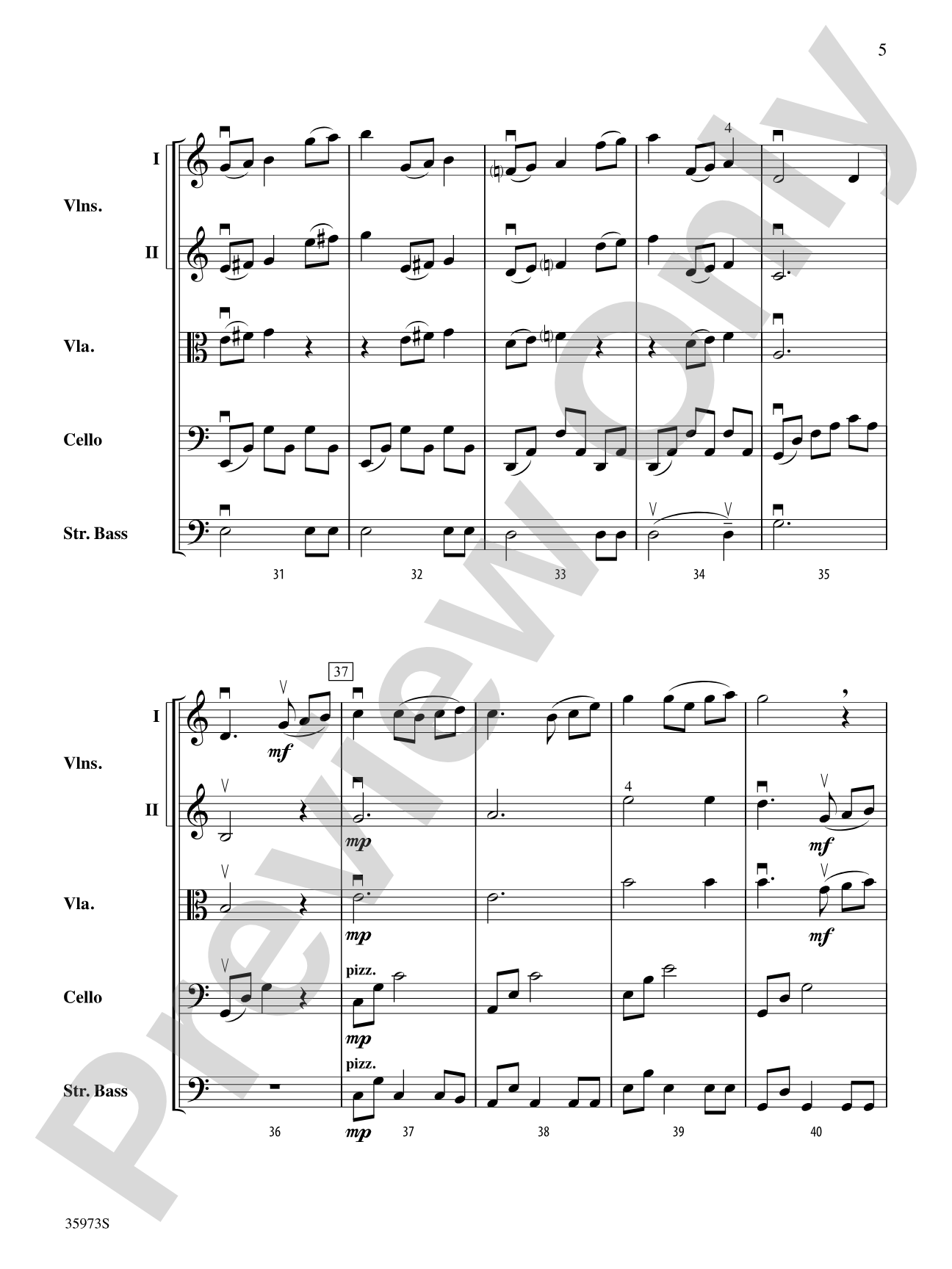 Éléganté: String Orchestra Conductor Score & Parts