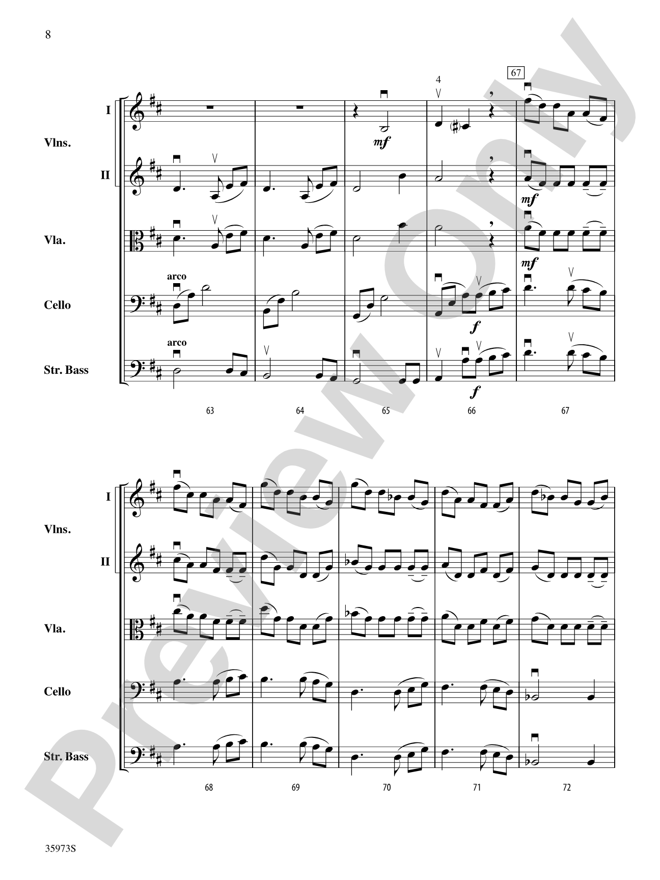 Éléganté: String Orchestra Conductor Score & Parts