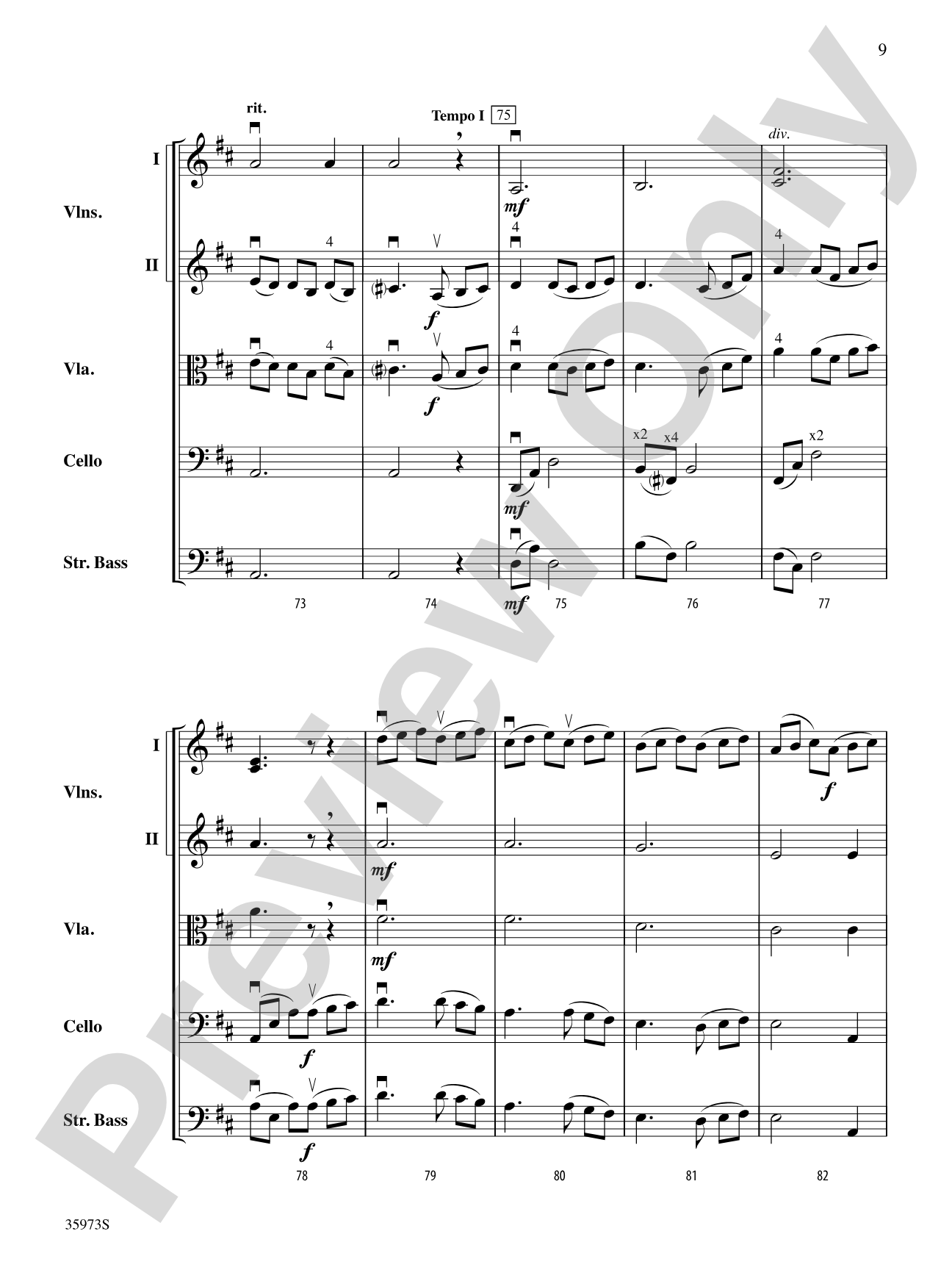 Éléganté: String Orchestra Conductor Score & Parts