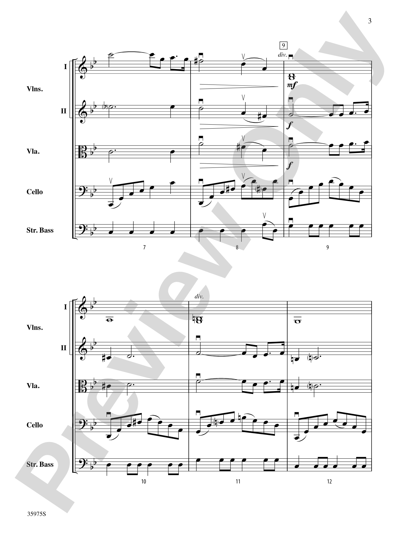 Quiétude: String Orchestra Conductor Score & Parts