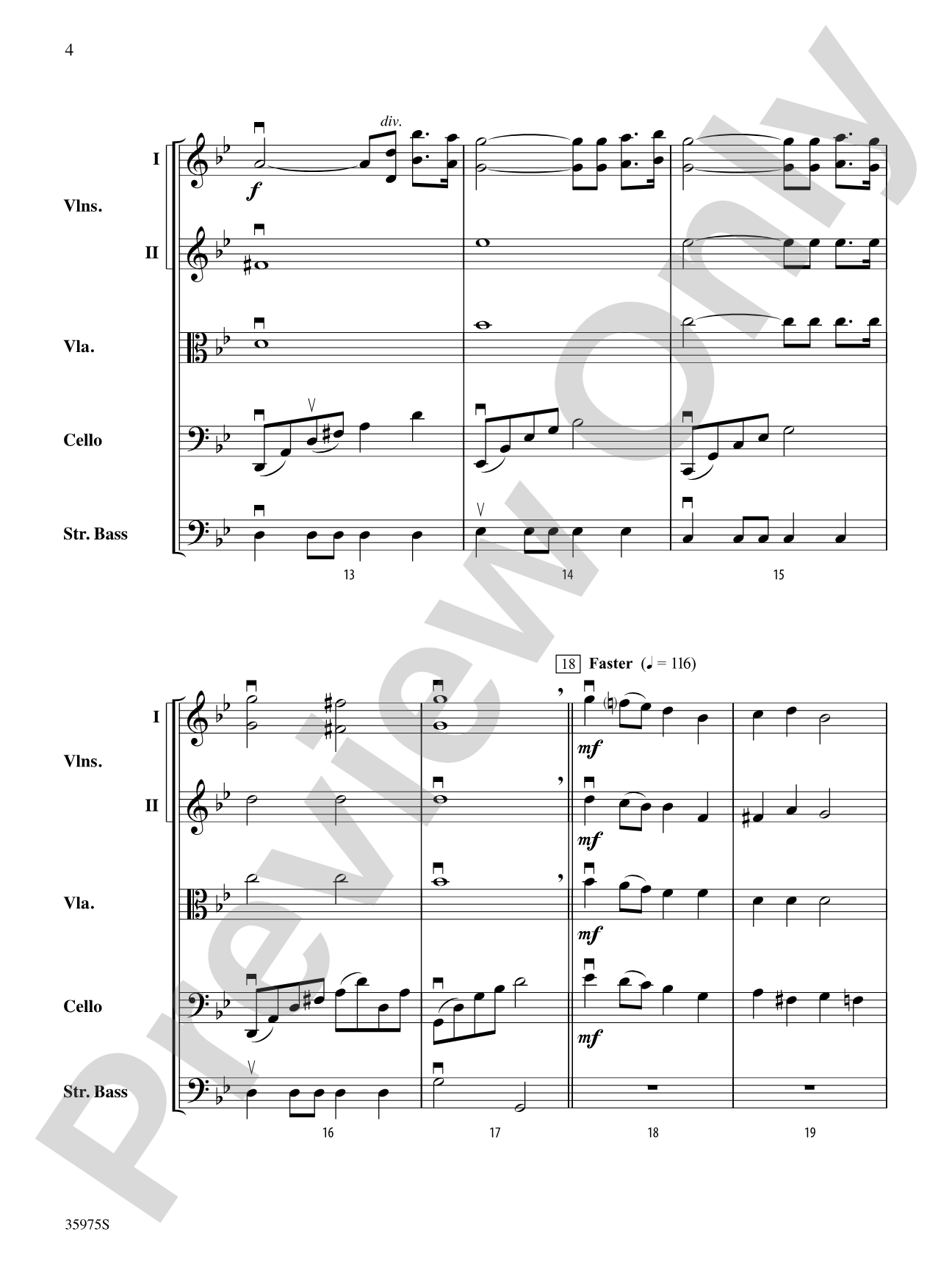 Quiétude: String Orchestra Conductor Score & Parts