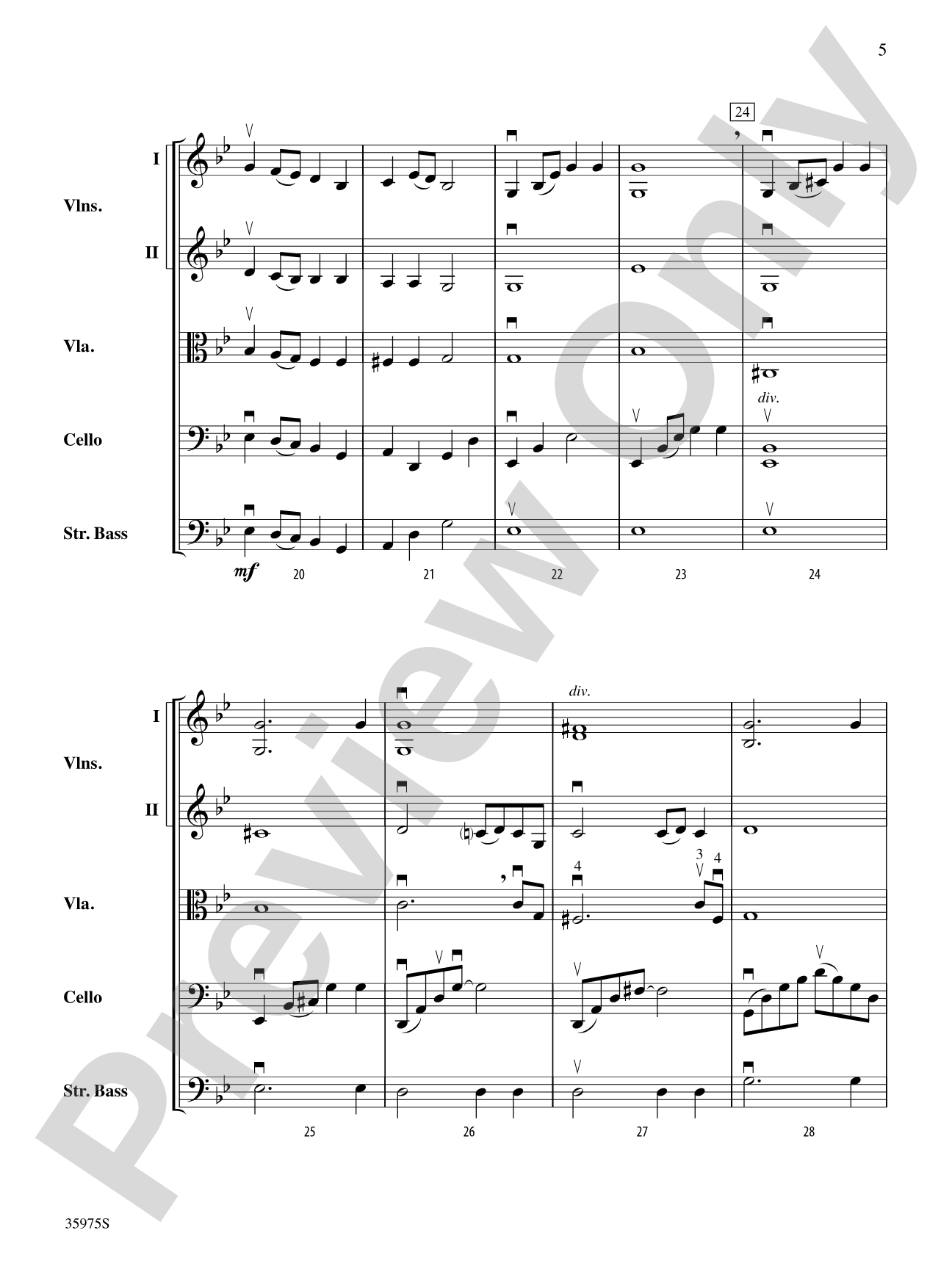 Quiétude: String Orchestra Conductor Score & Parts