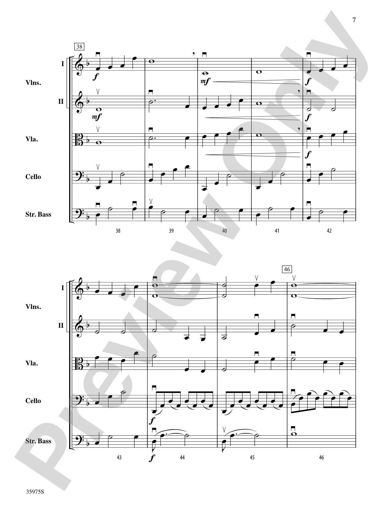 Quiétude: String Orchestra Conductor Score & Parts