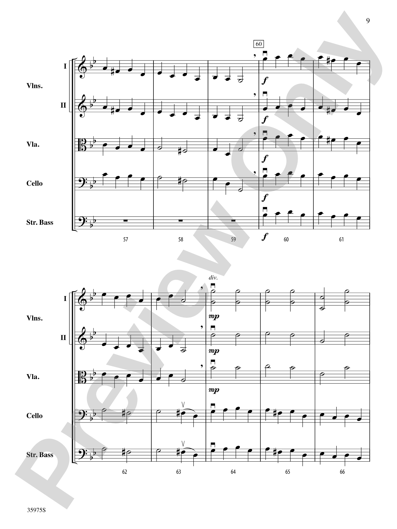 Quiétude: String Orchestra Conductor Score & Parts