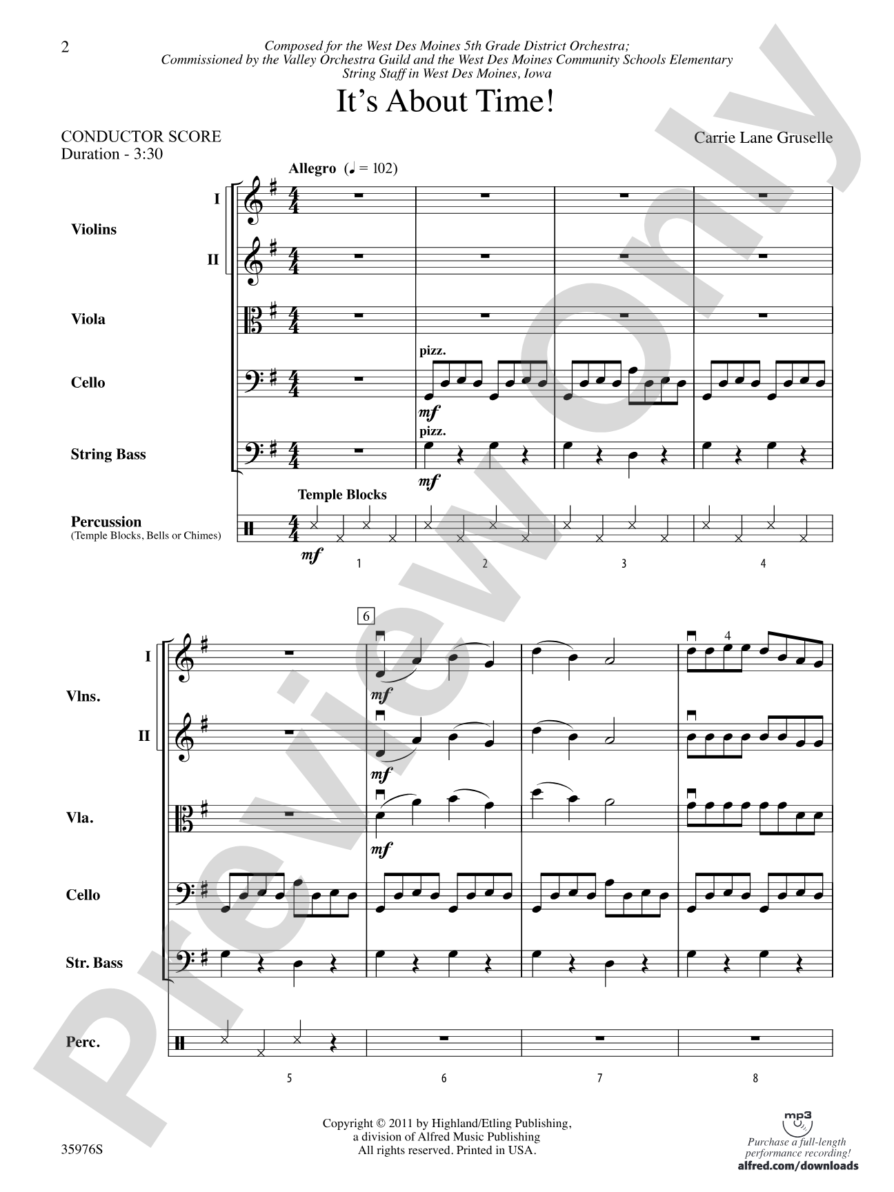It's About Time!: String Orchestra Conductor Score & Parts