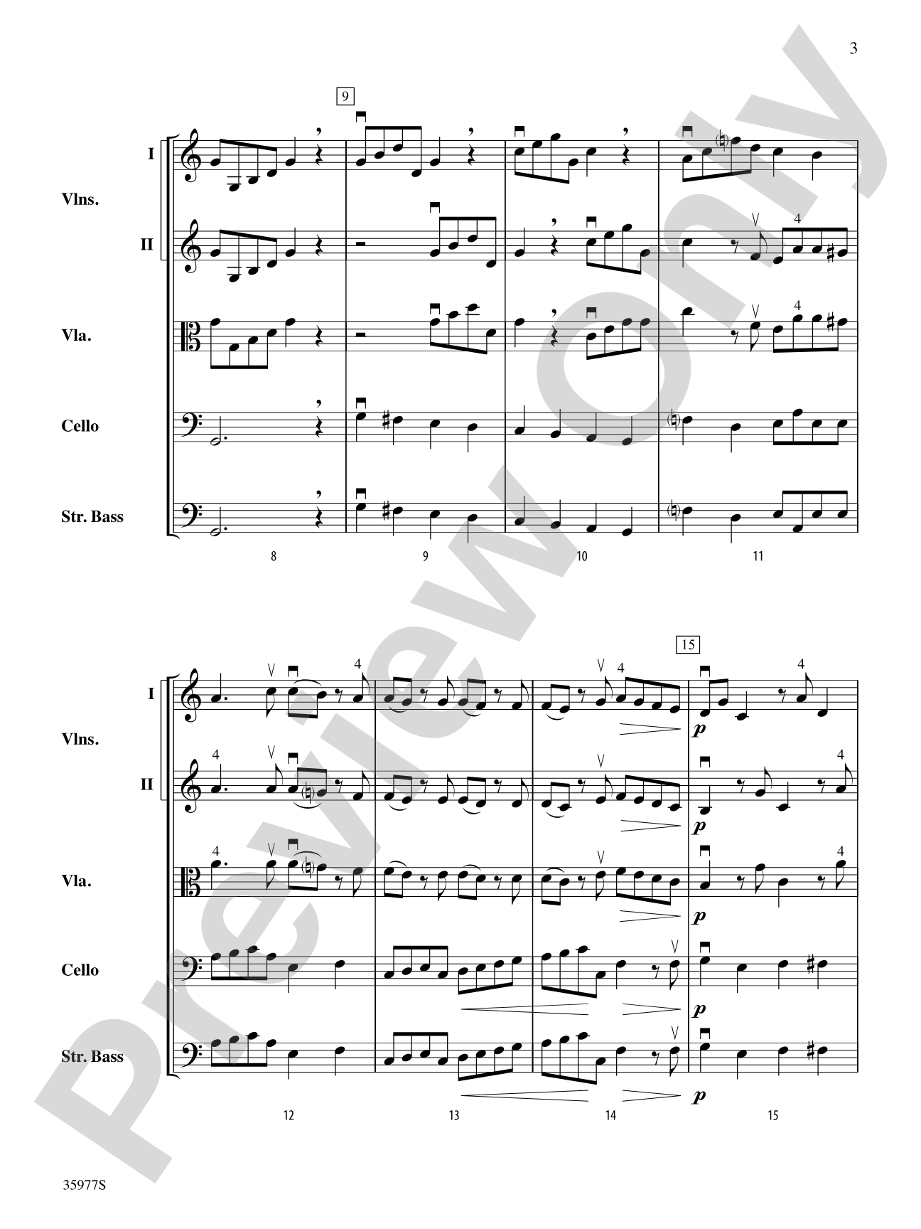 Preludio and Allegro: String Orchestra Conductor Score & Parts