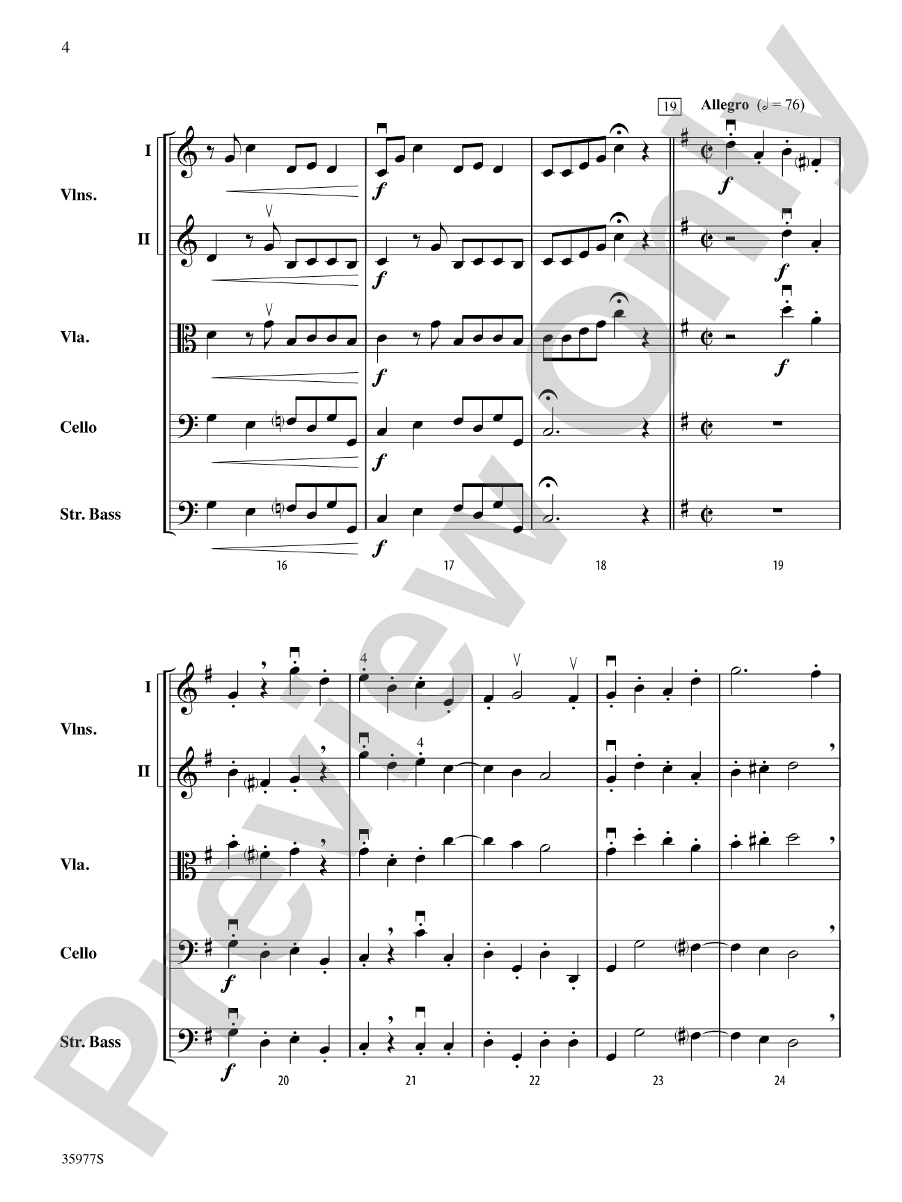 Preludio and Allegro: String Orchestra Conductor Score & Parts