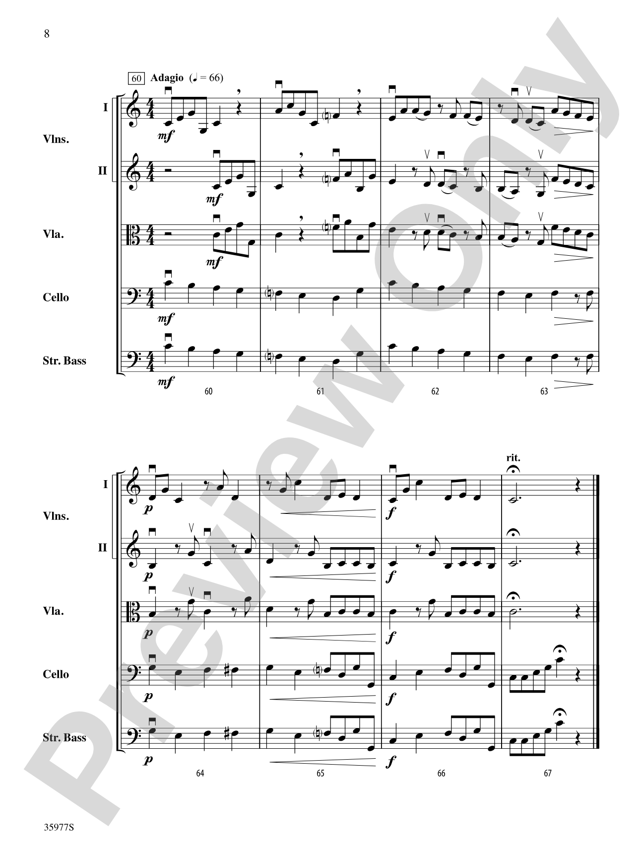 Preludio and Allegro: String Orchestra Conductor Score & Parts