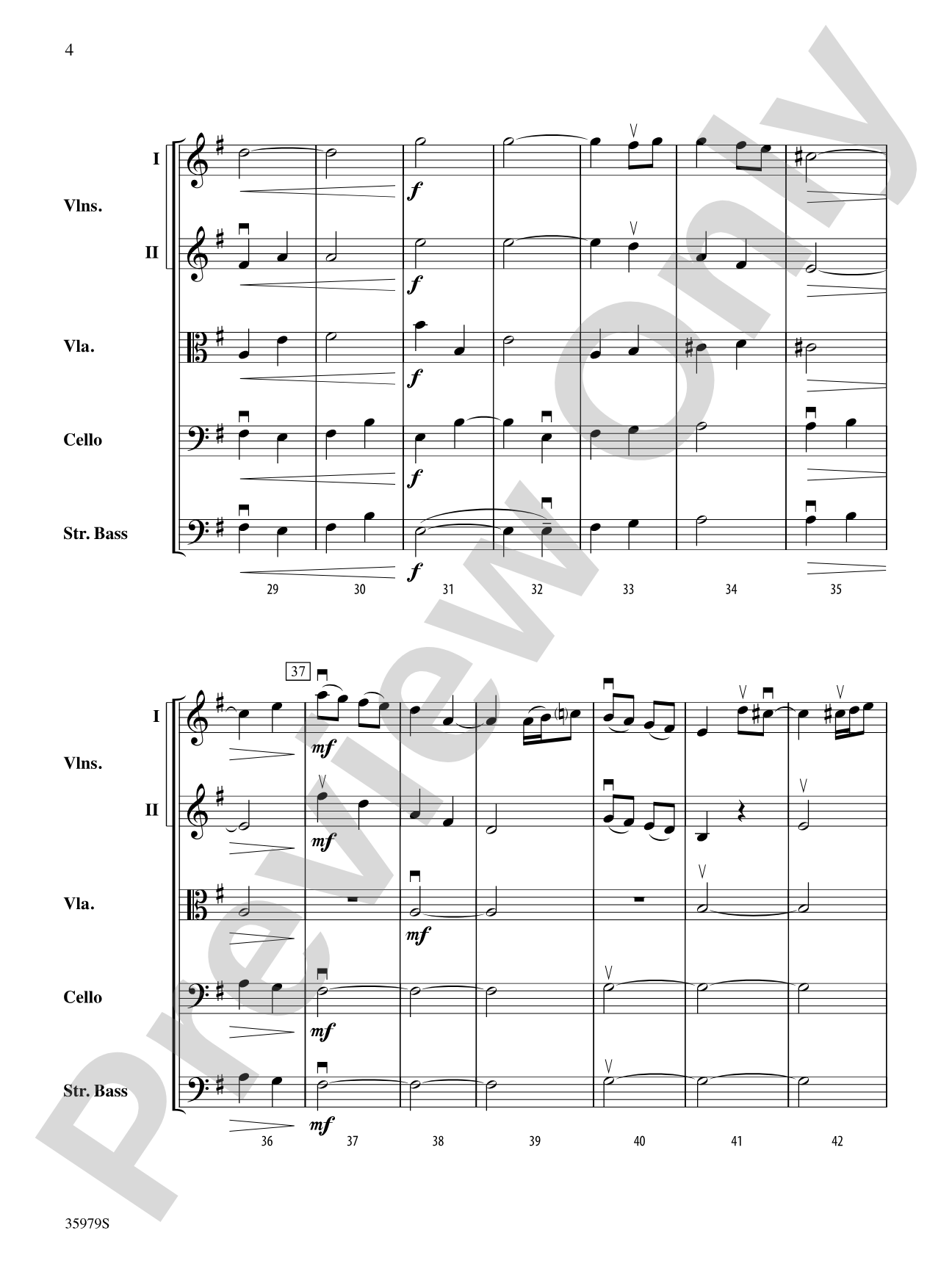 Aria from the Goldberg Variations: String Orchestra Conductor Score & Parts
