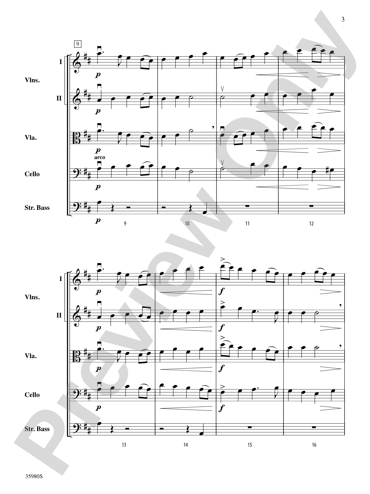 Marche de Noces: String Orchestra Conductor Score & Parts