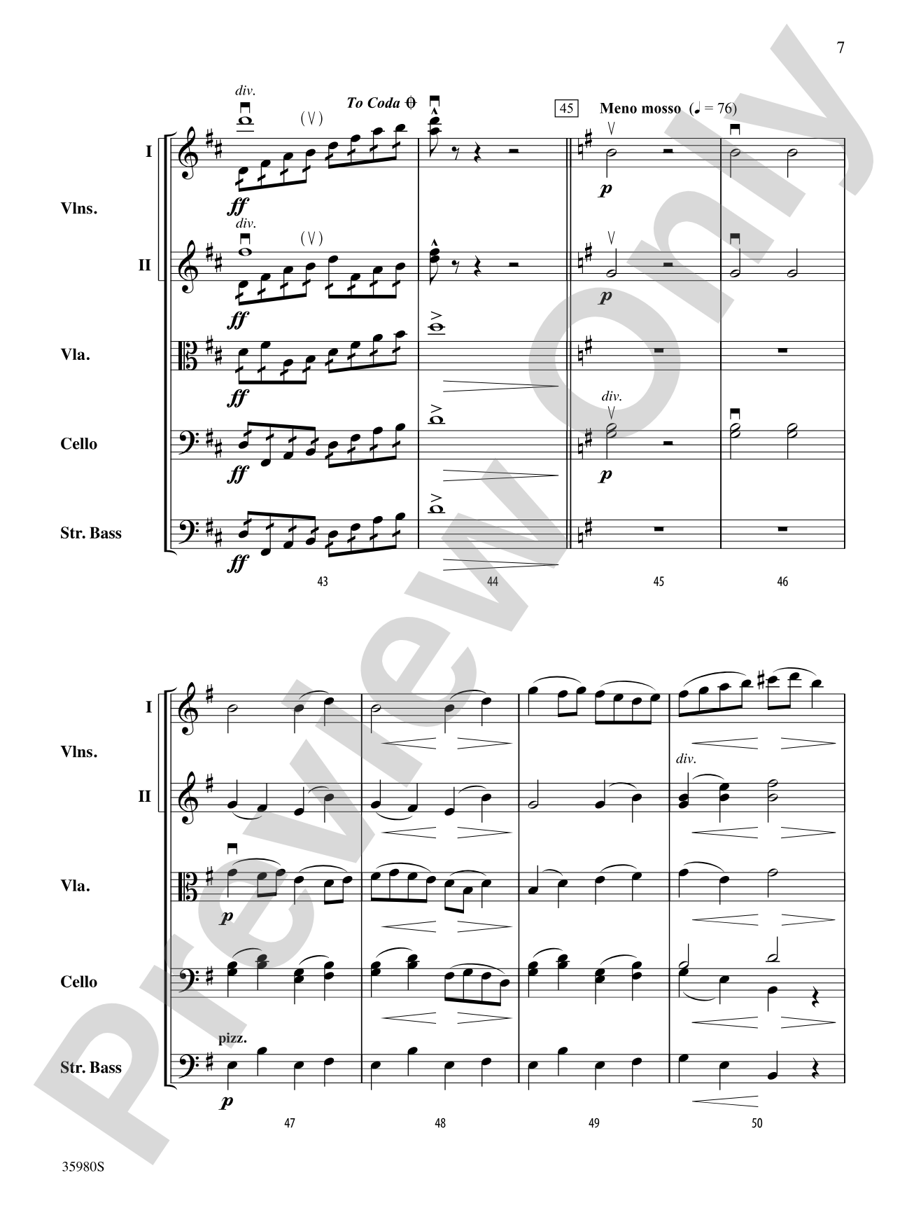 Marche de Noces: String Orchestra Conductor Score & Parts