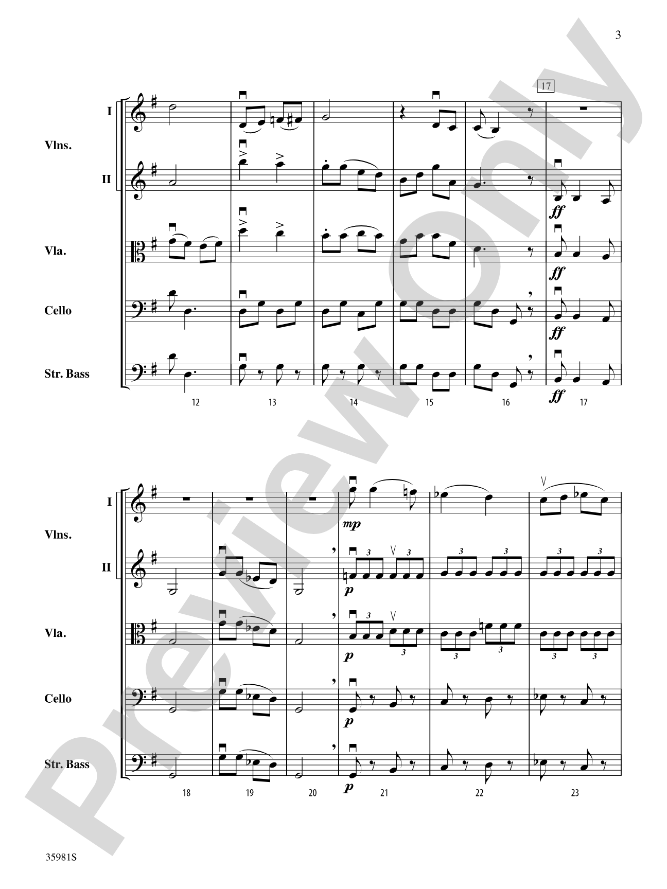 Finale from "Sonatina, Op. 100": String Orchestra Conductor Score & Parts