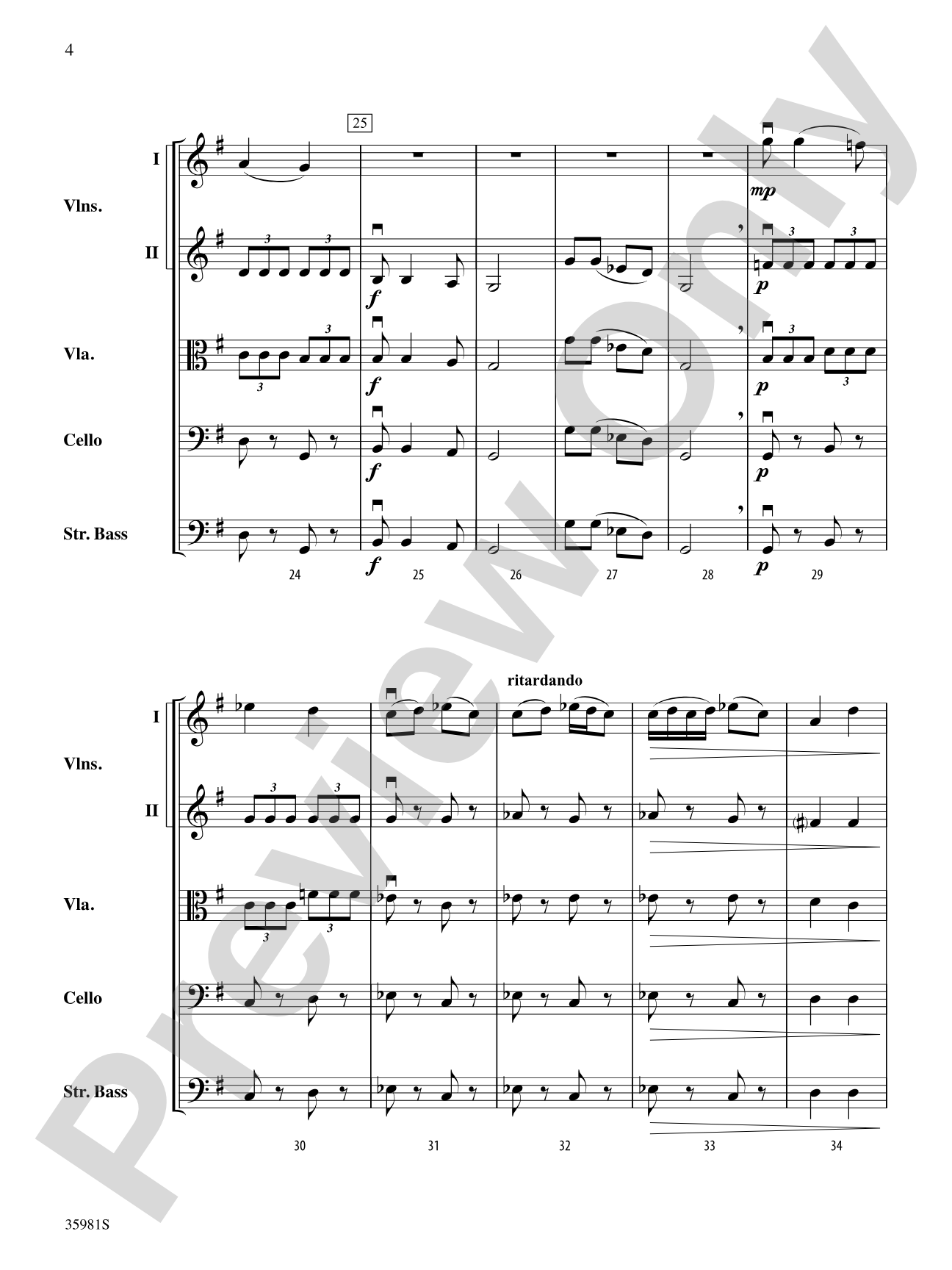 Finale from "Sonatina, Op. 100": String Orchestra Conductor Score & Parts