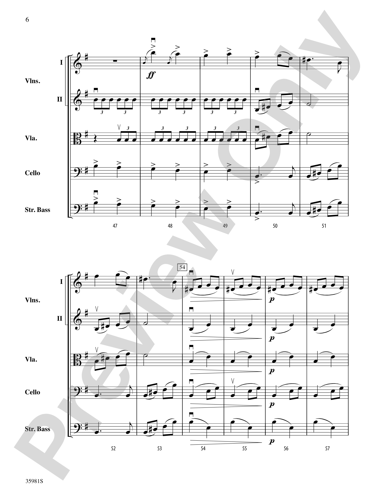 Finale from "Sonatina, Op. 100": String Orchestra Conductor Score & Parts