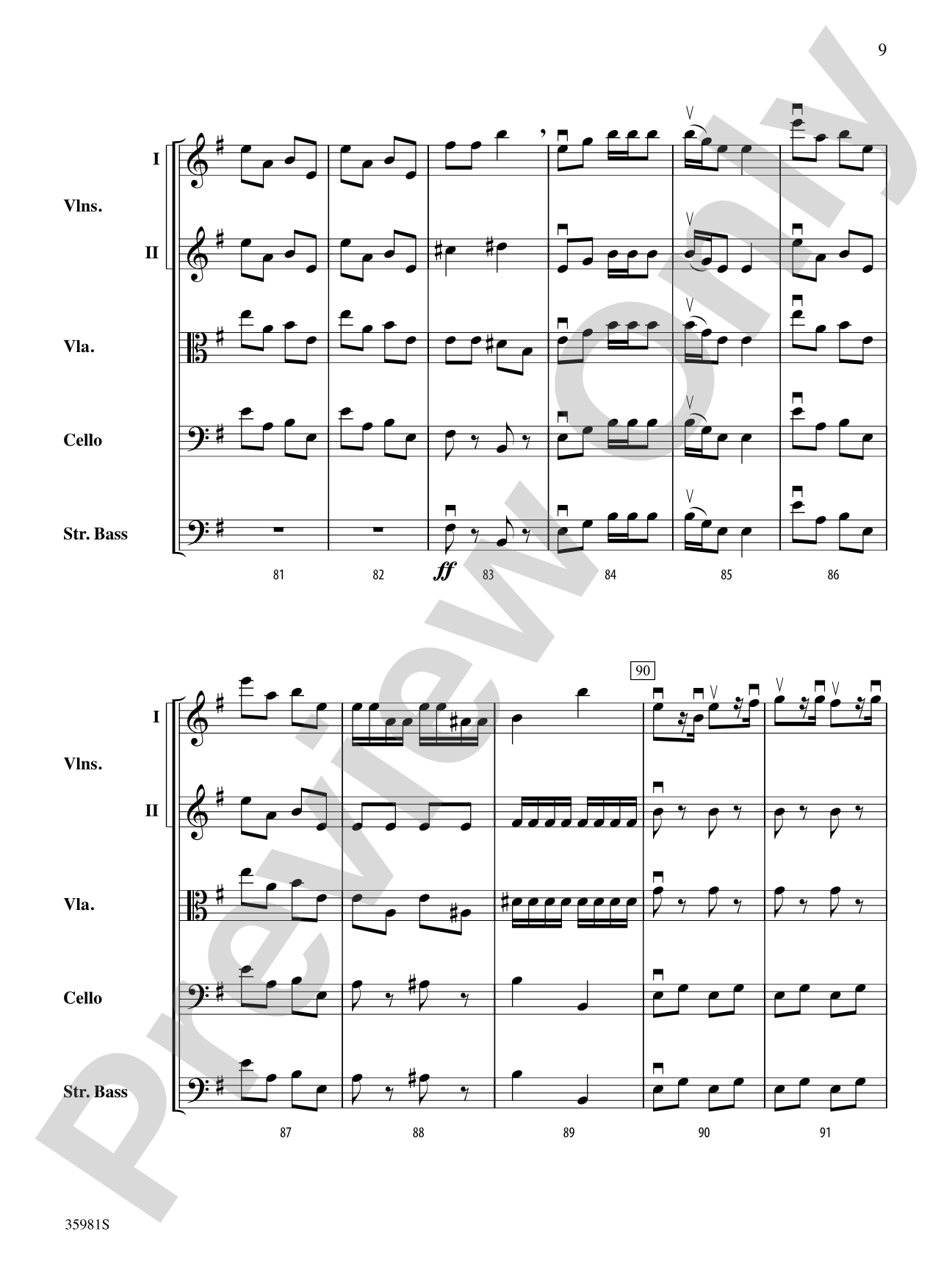 Finale from "Sonatina, Op. 100": String Orchestra Conductor Score & Parts