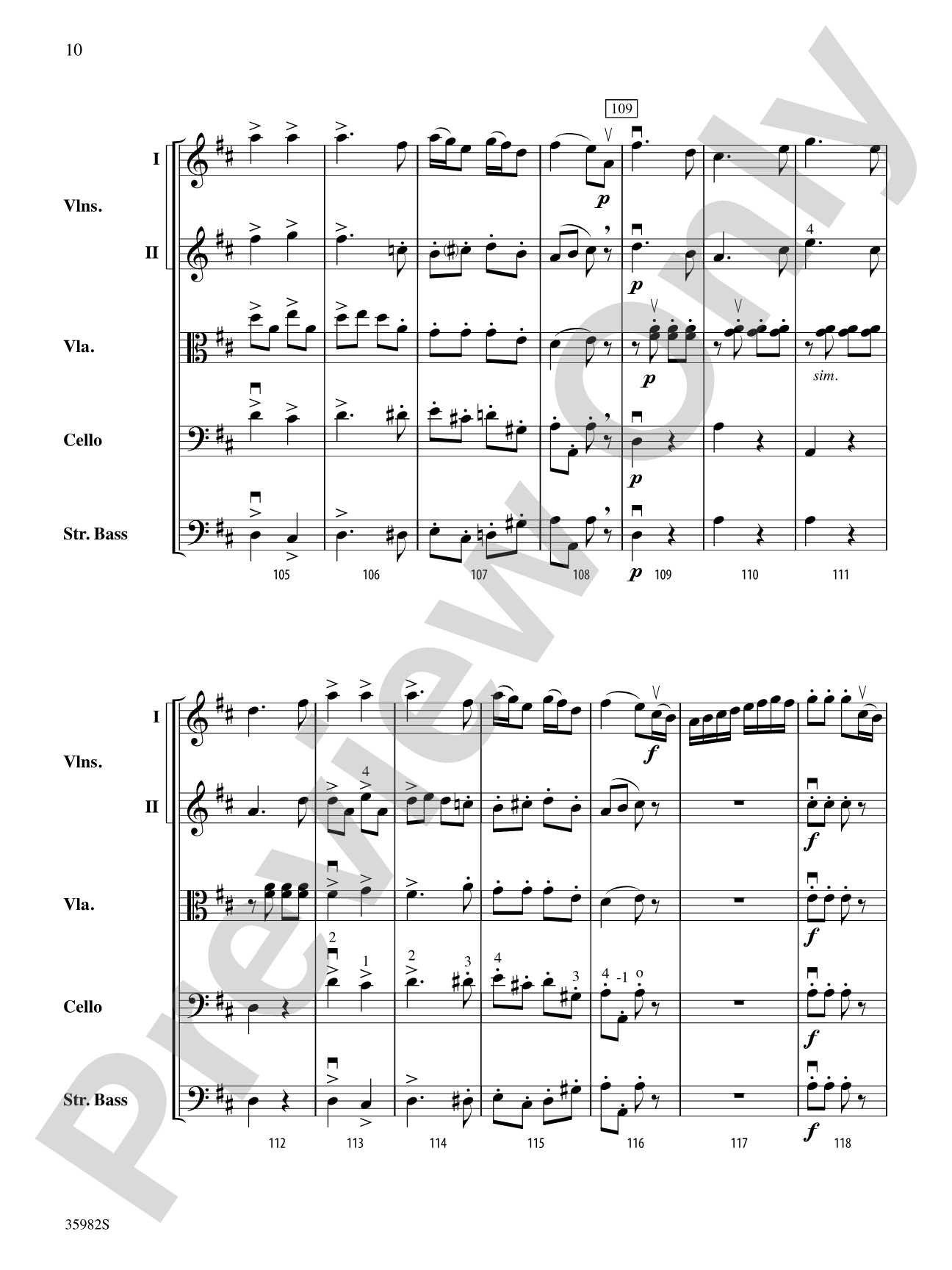 Allegretto from The Creatures of Prometheus: String Orchestra Conductor Score & Parts