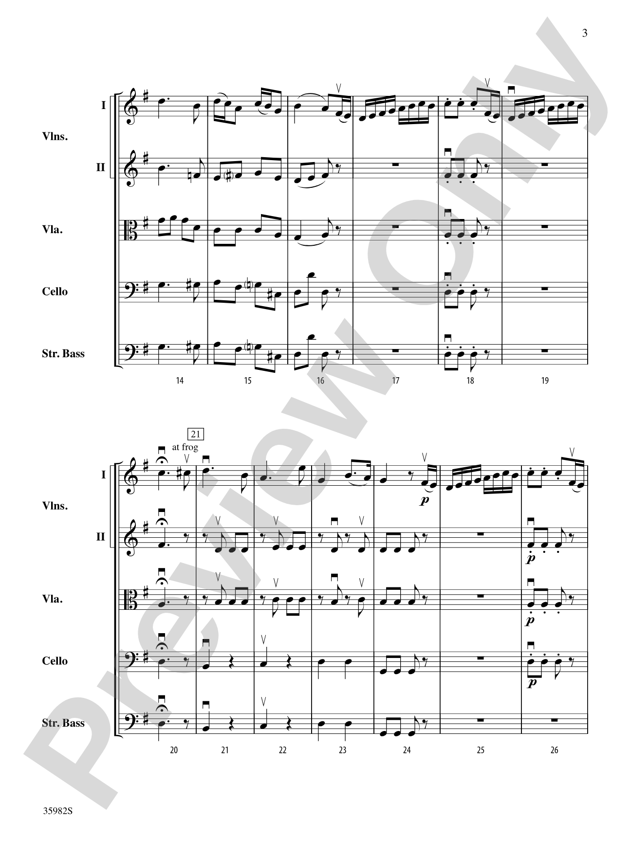 Allegretto from The Creatures of Prometheus: String Orchestra Conductor Score & Parts