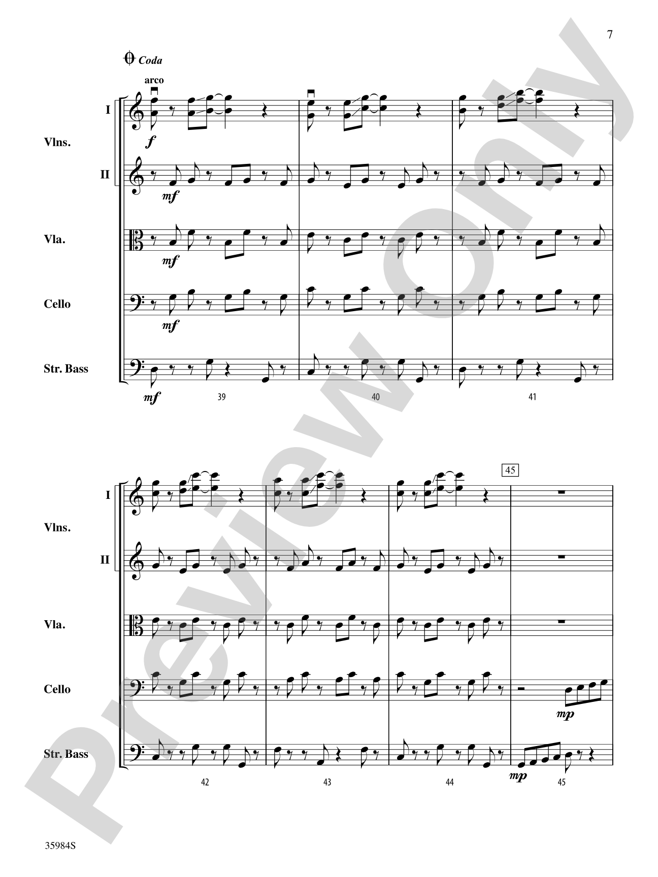 Coffee: String Orchestra Conductor Score & Parts