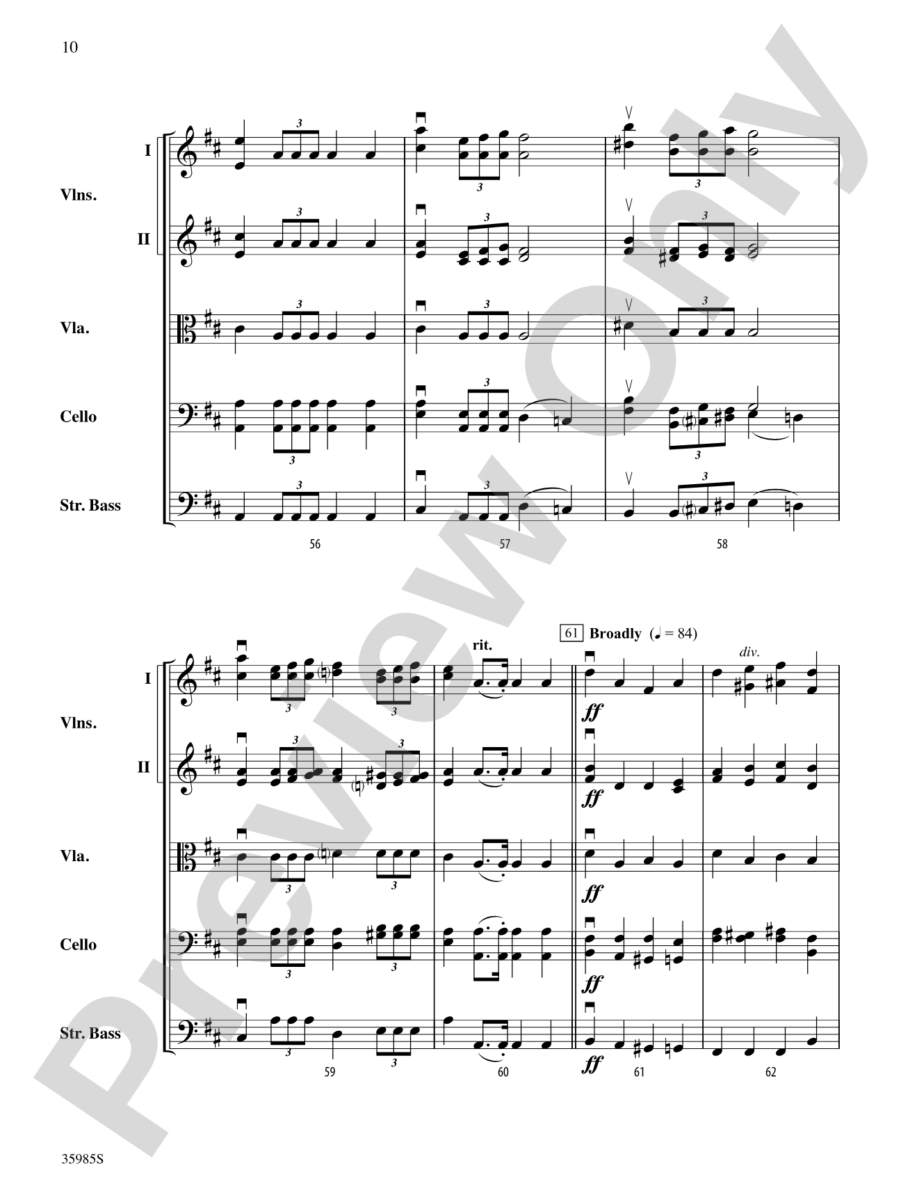 Coronation: String Orchestra Conductor Score & Parts