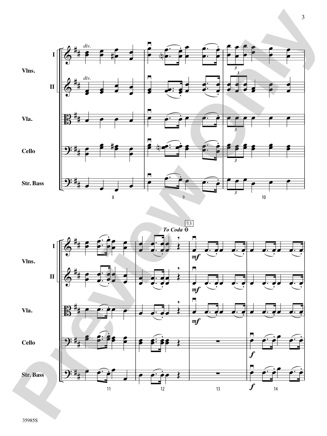Coronation: String Orchestra Conductor Score & Parts