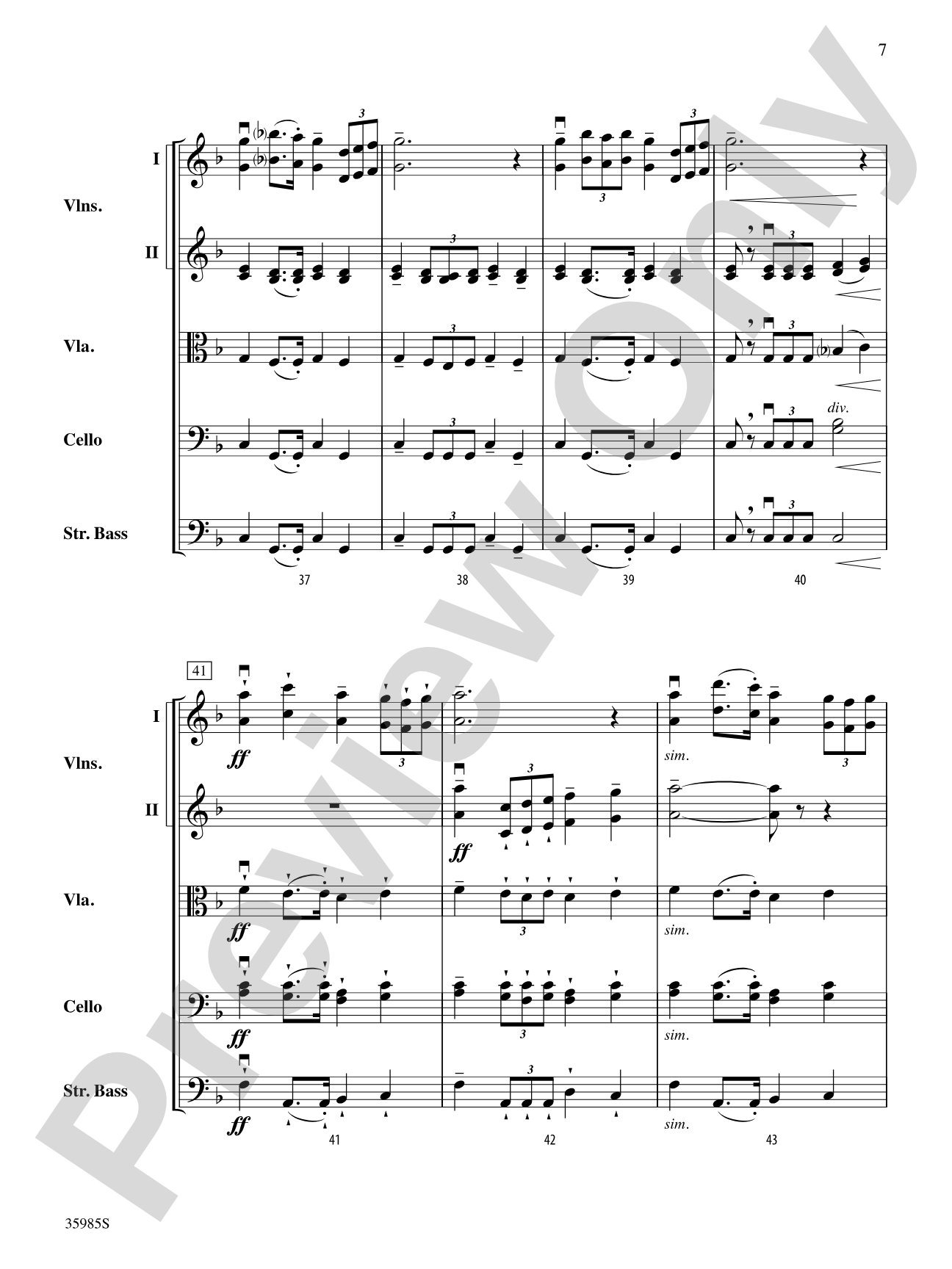 Coronation: String Orchestra Conductor Score & Parts