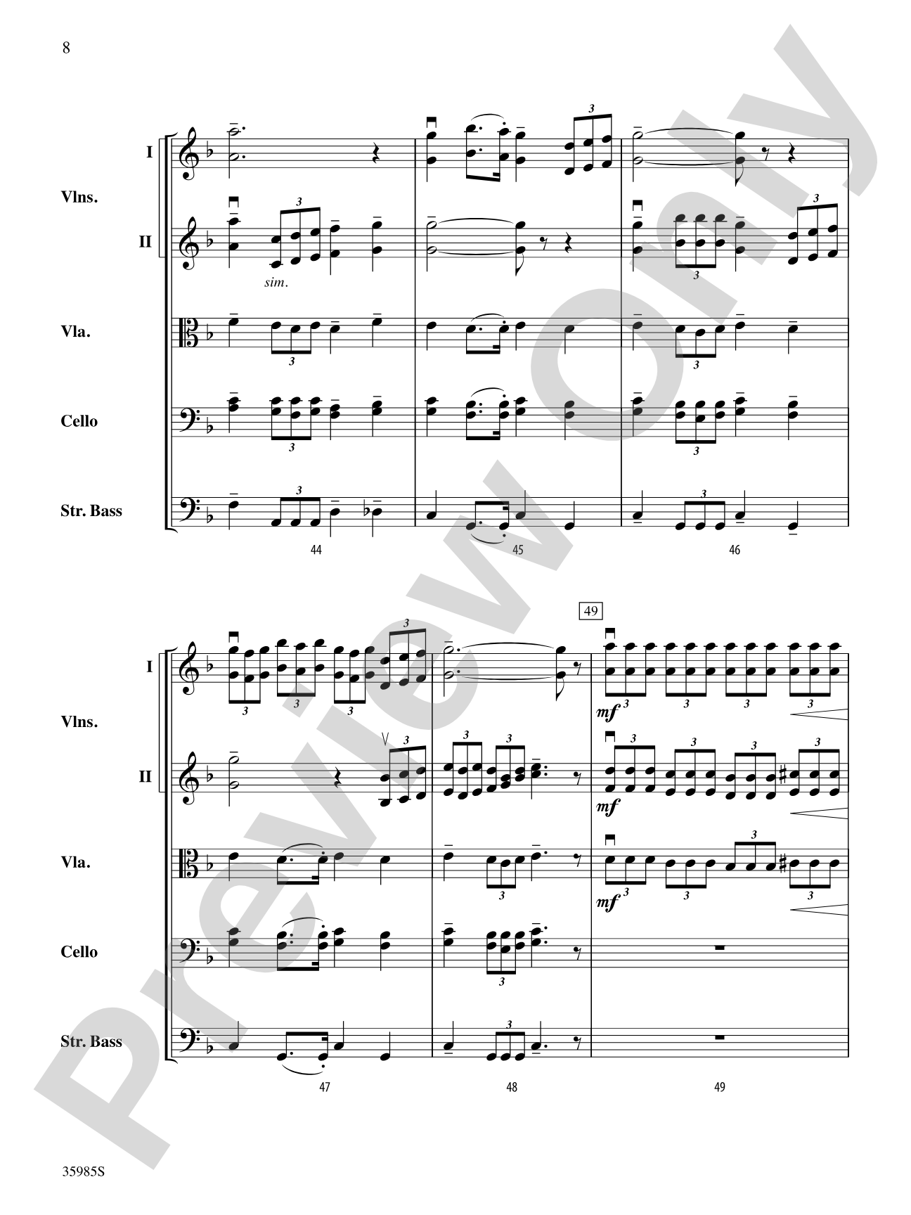 Coronation: String Orchestra Conductor Score & Parts