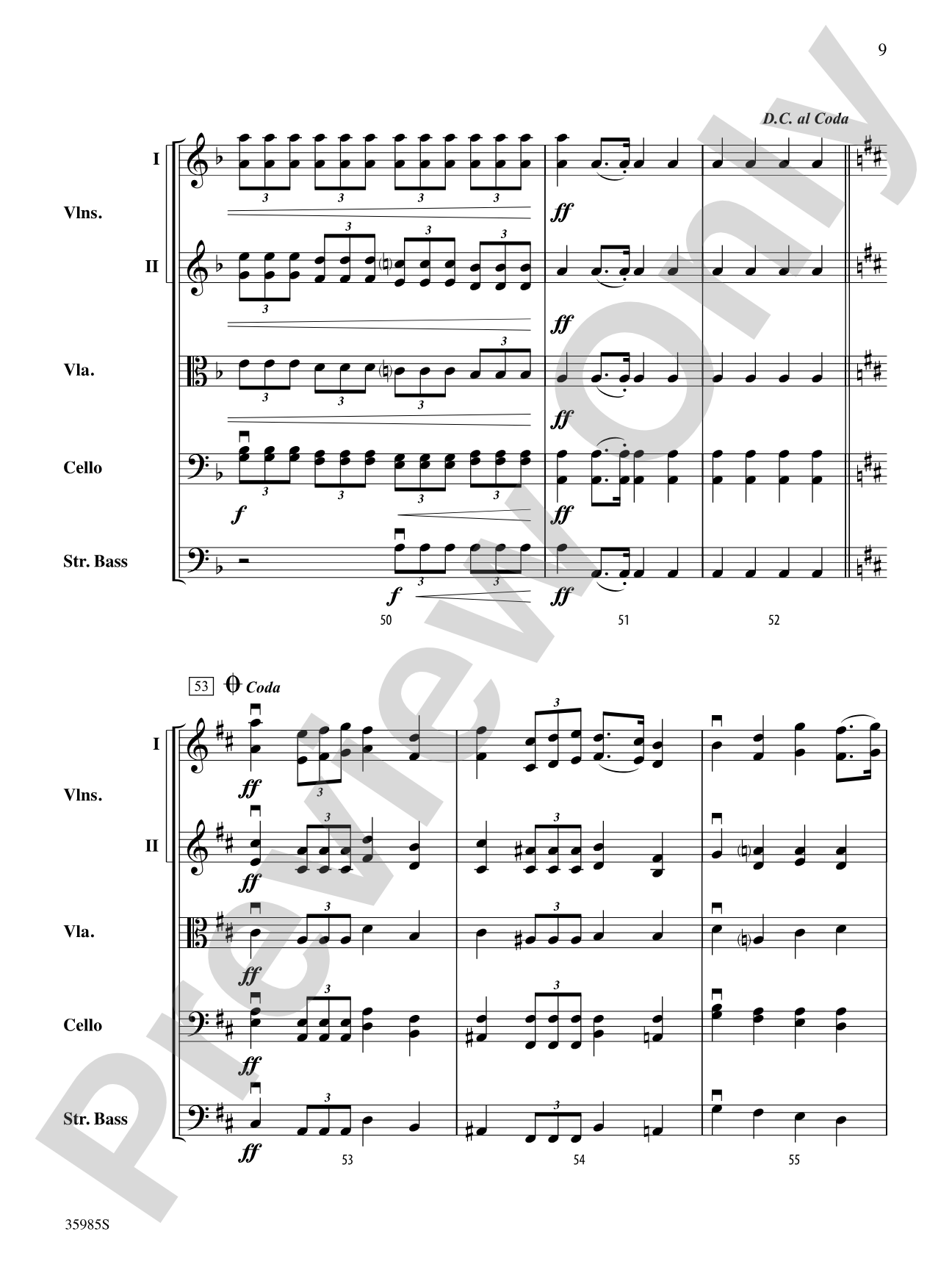 Coronation: String Orchestra Conductor Score & Parts