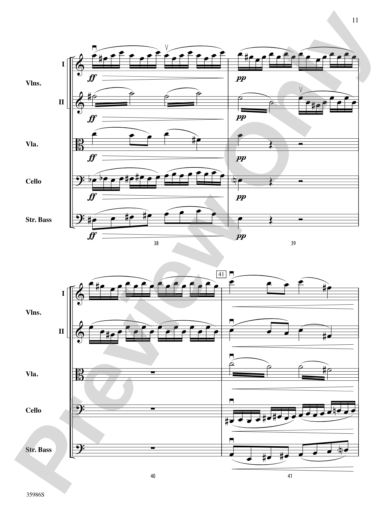 Hebrides Overture: String Orchestra Conductor Score & Parts