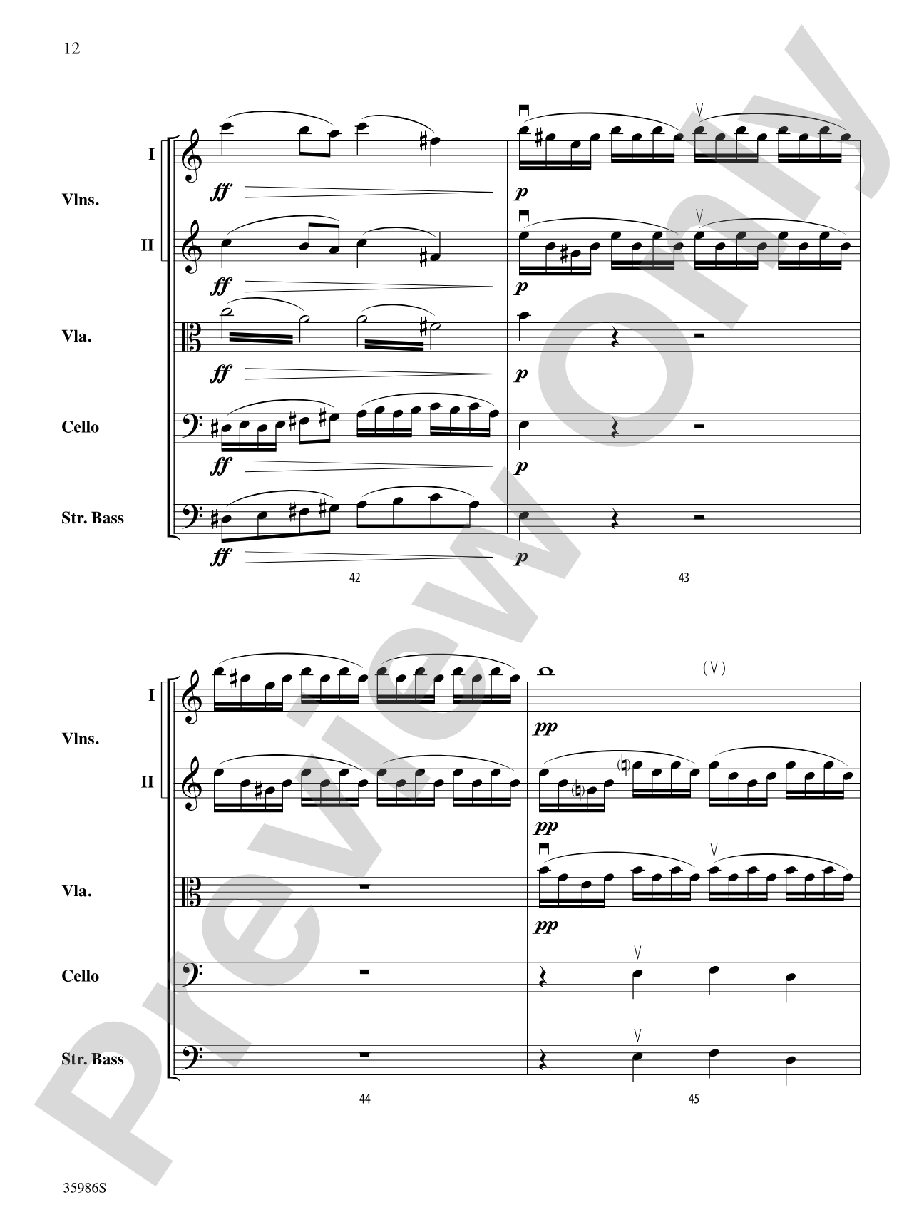 Hebrides Overture: String Orchestra Conductor Score & Parts