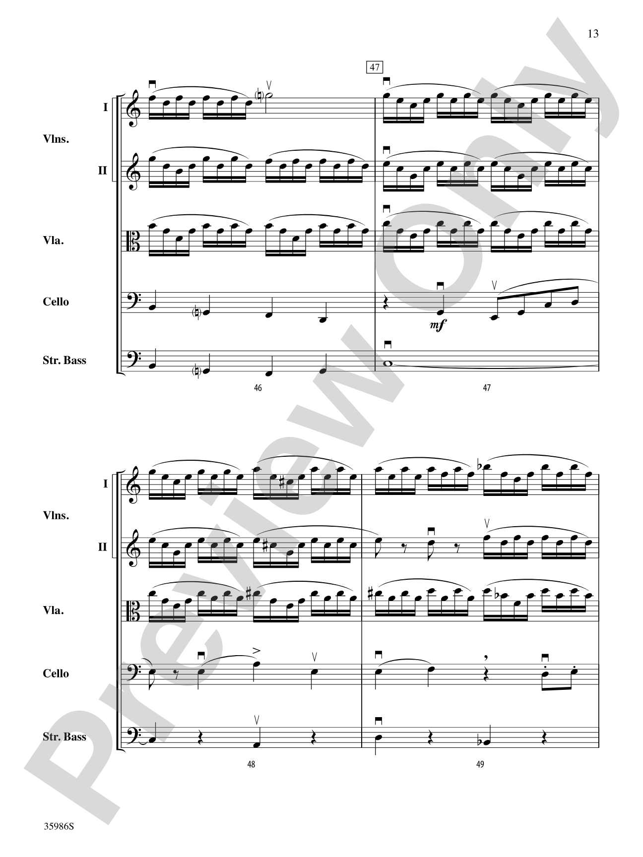 Hebrides Overture: String Orchestra Conductor Score & Parts
