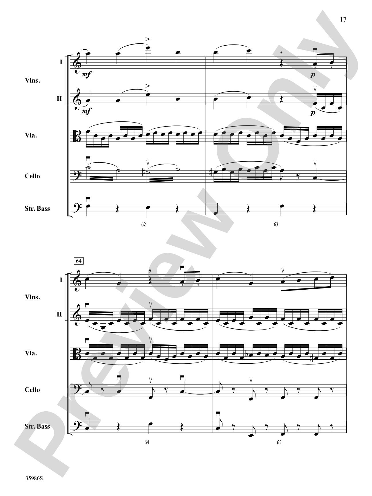 Hebrides Overture: String Orchestra Conductor Score & Parts