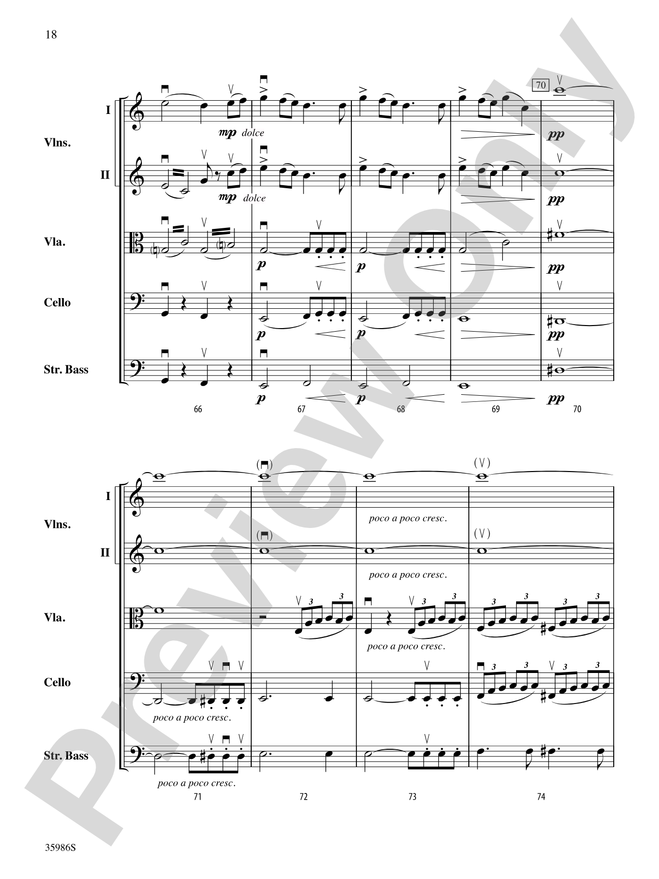 Hebrides Overture: String Orchestra Conductor Score & Parts