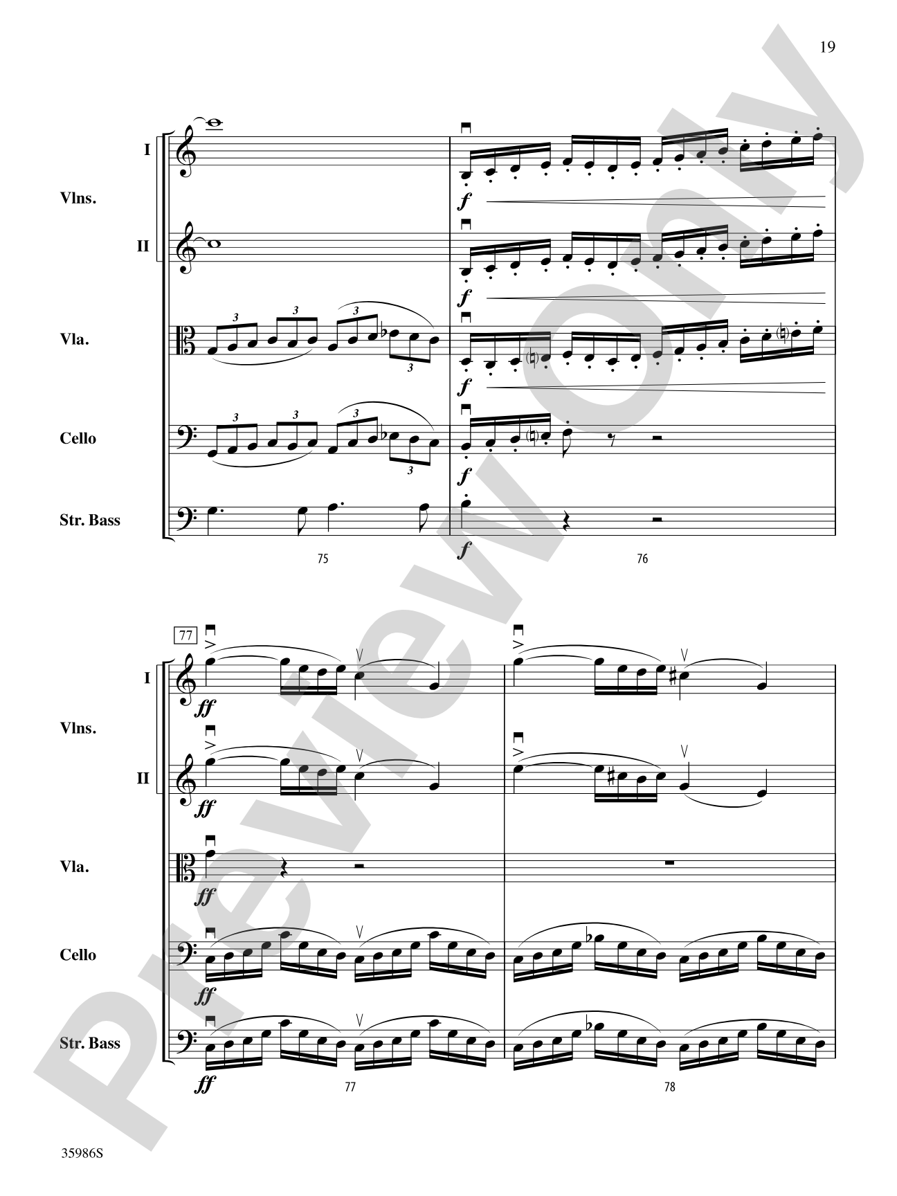 Hebrides Overture: String Orchestra Conductor Score & Parts