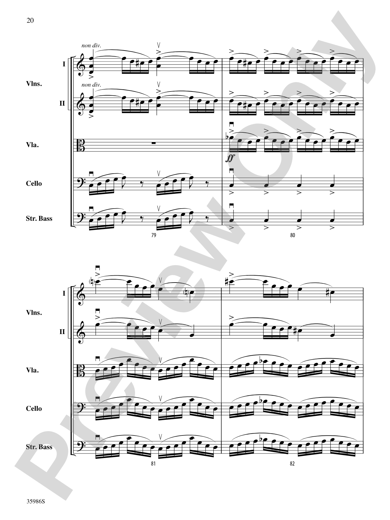 Hebrides Overture: String Orchestra Conductor Score & Parts