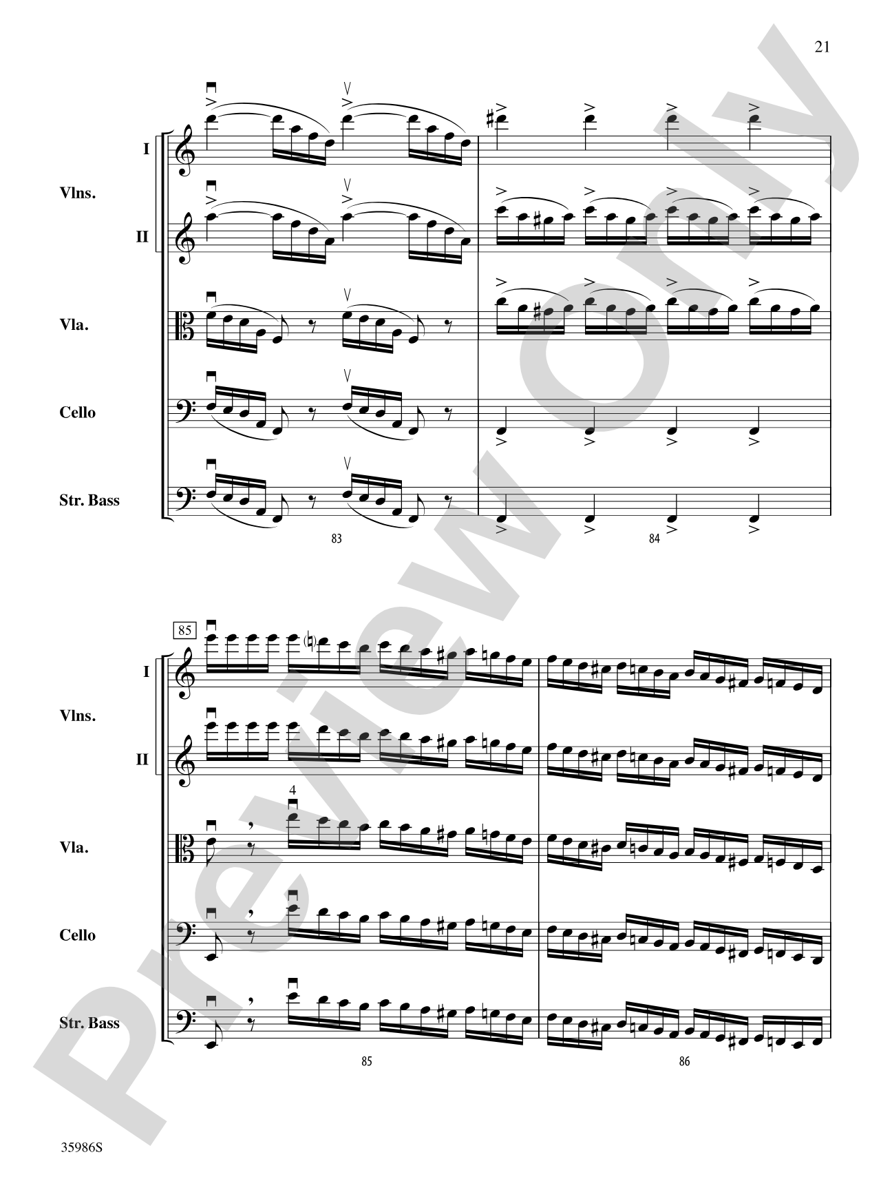 Hebrides Overture: String Orchestra Conductor Score & Parts