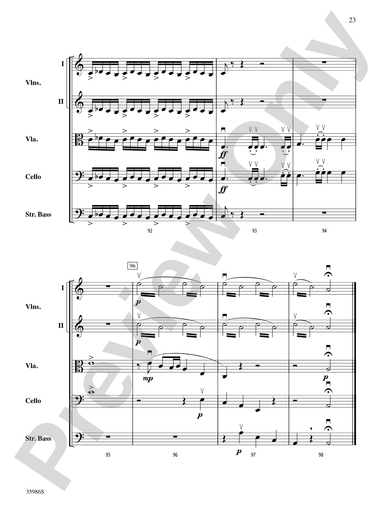 Hebrides Overture: String Orchestra Conductor Score & Parts