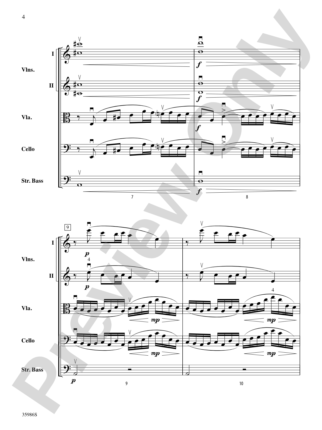 Hebrides Overture: String Orchestra Conductor Score & Parts