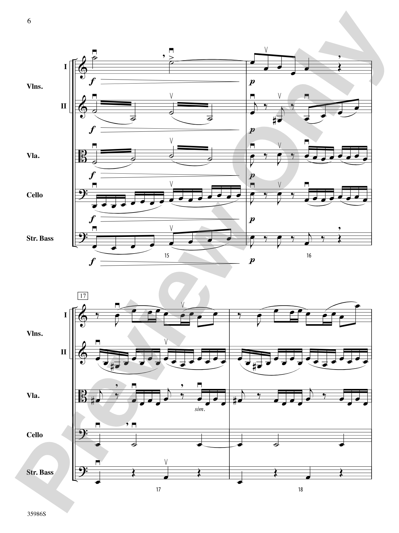 Hebrides Overture: String Orchestra Conductor Score & Parts
