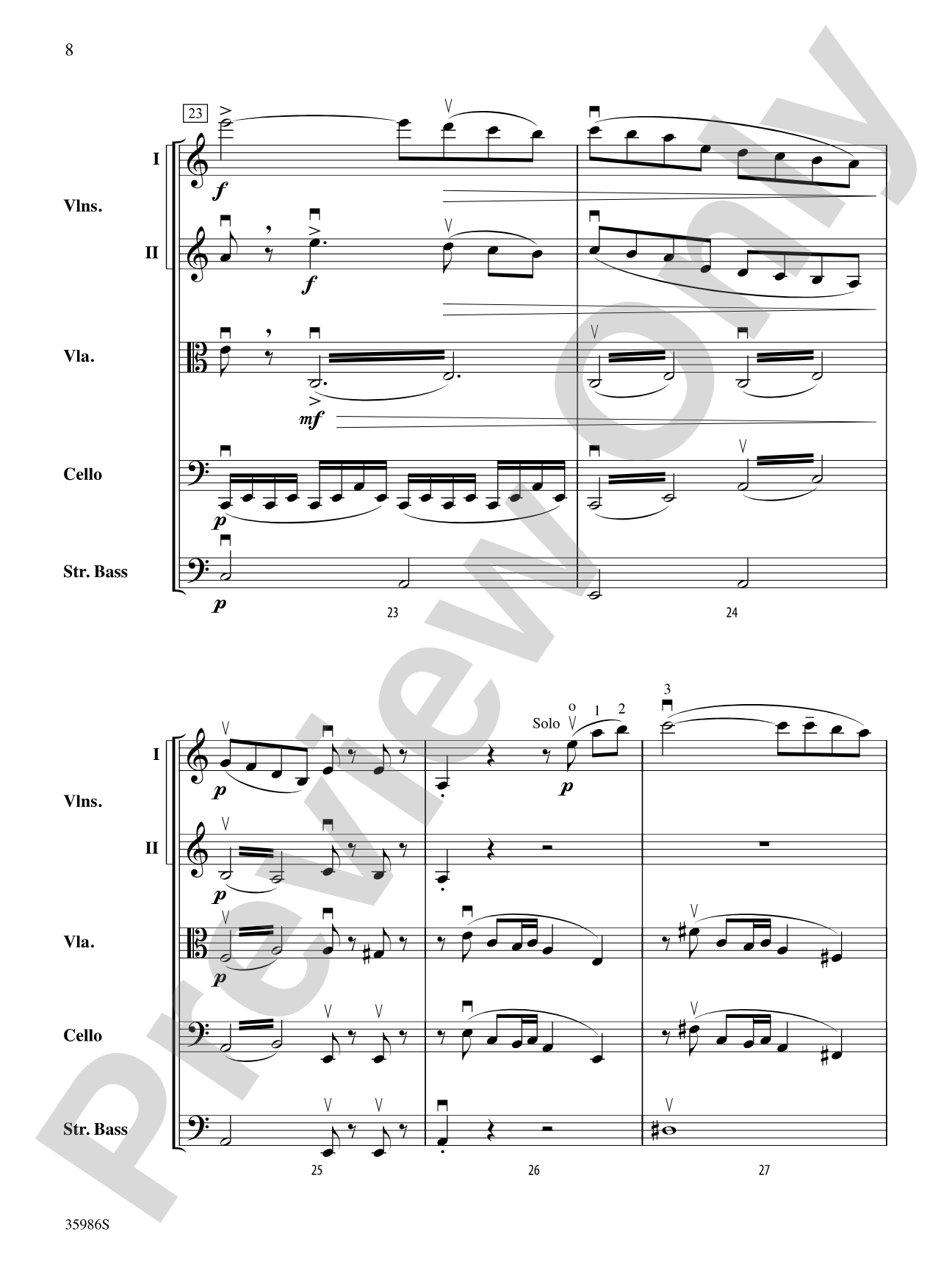 Hebrides Overture: String Orchestra Conductor Score & Parts