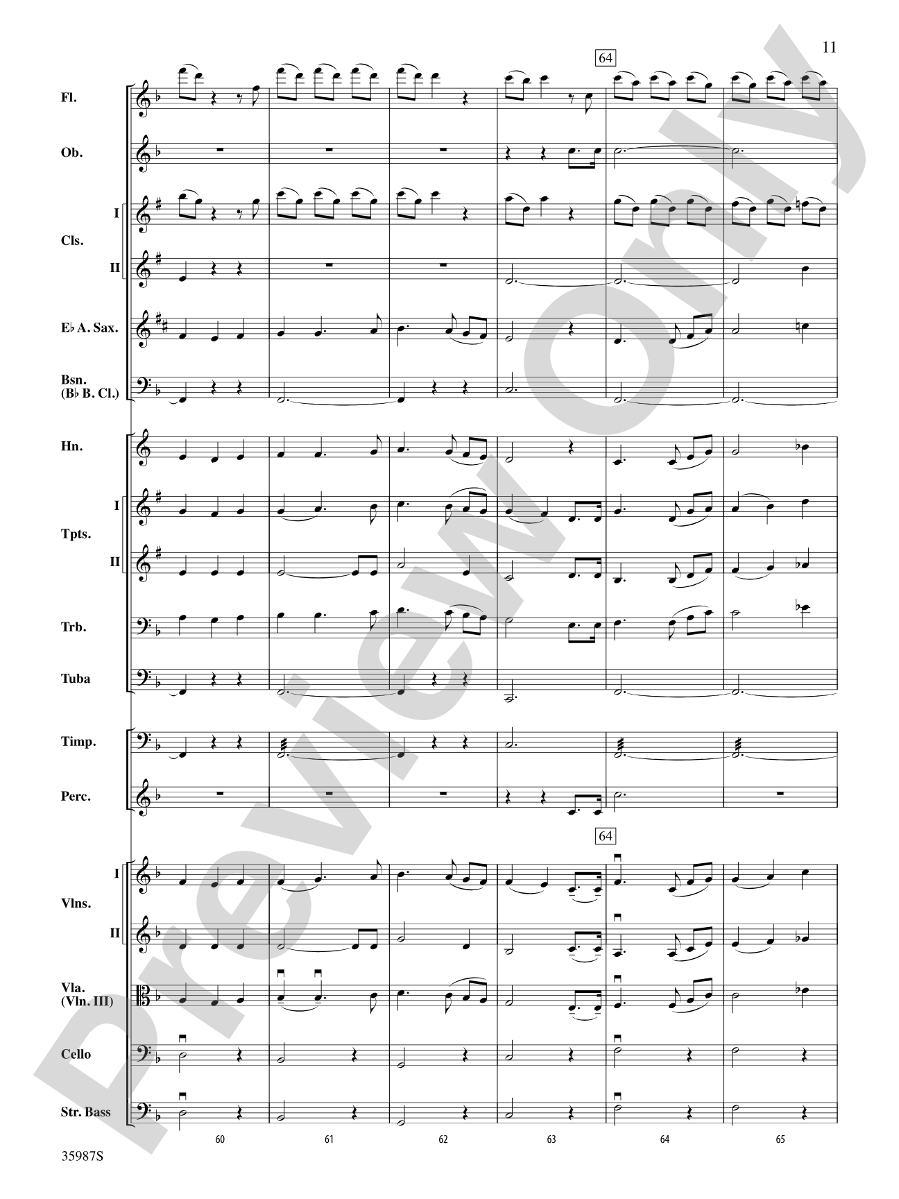 Nocturne (from A Midsummer Night's Dream): Full Orchestra Conductor Score & Parts