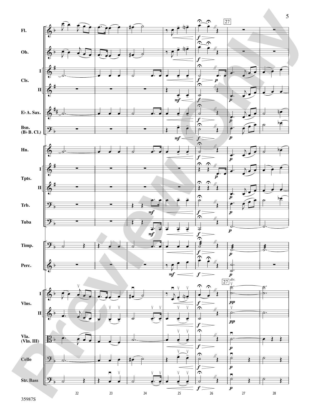 Nocturne (from A Midsummer Night's Dream): Full Orchestra Conductor Score & Parts