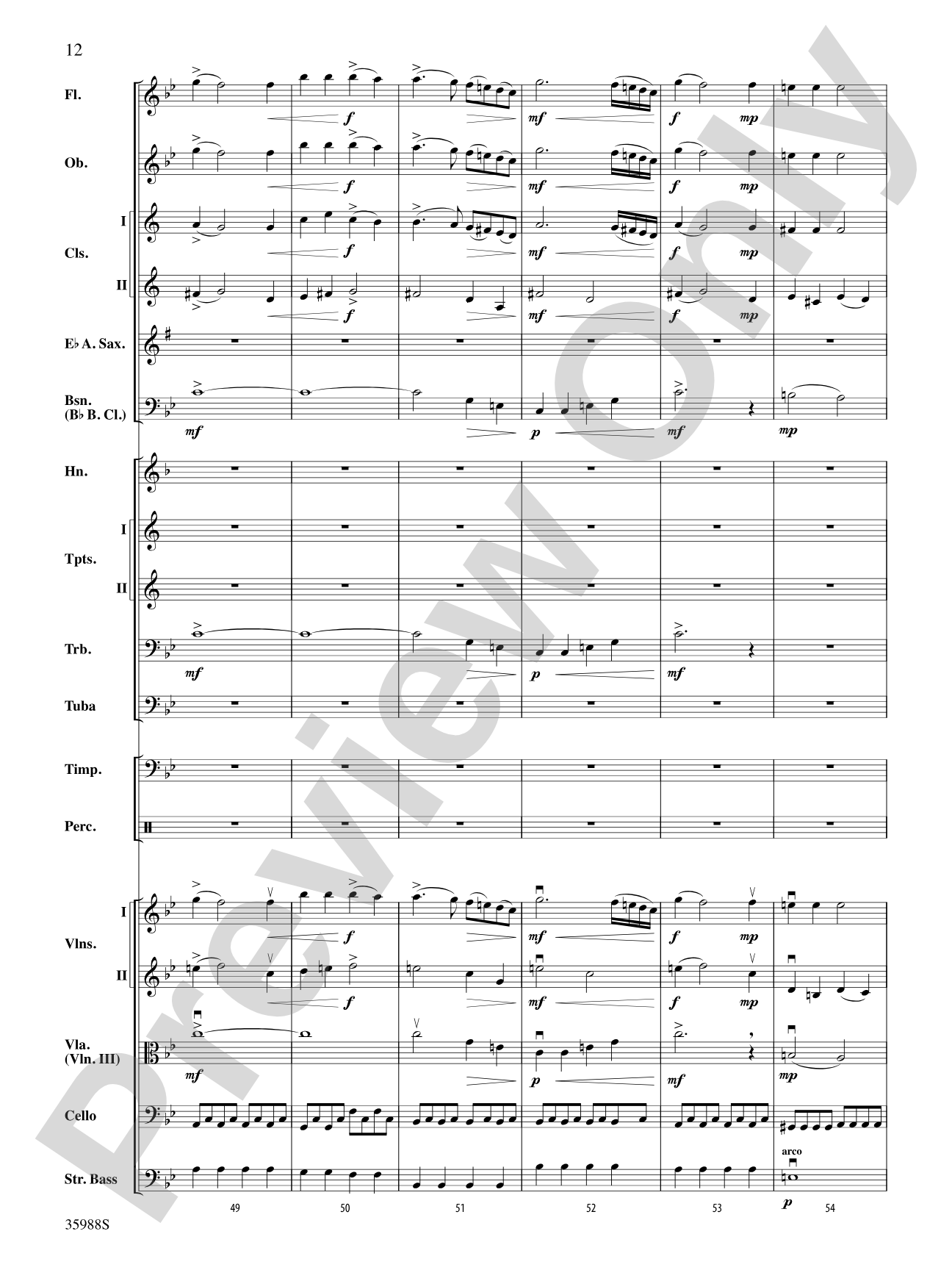 Symphony No. 5: Full Orchestra Conductor Score & Parts