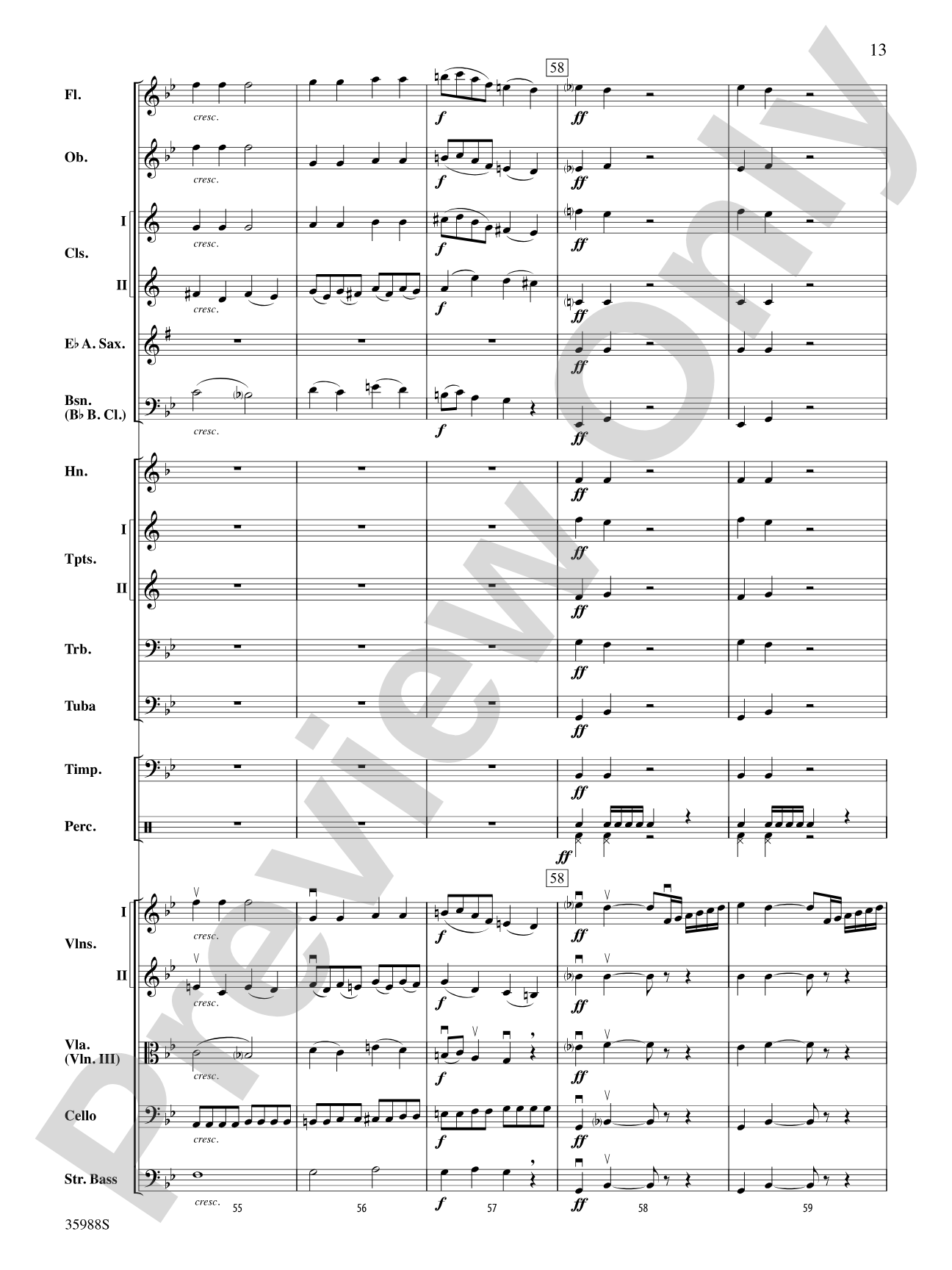 Symphony No. 5: Full Orchestra Conductor Score & Parts