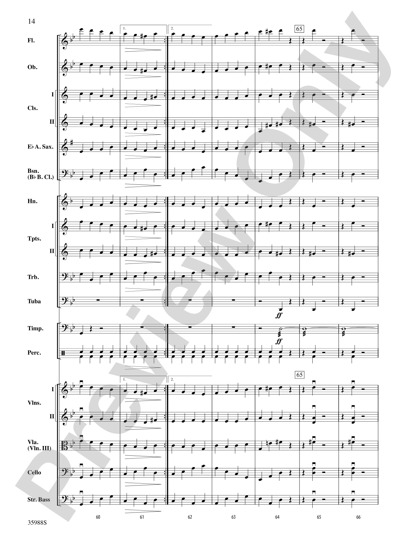 Symphony No. 5: Full Orchestra Conductor Score & Parts