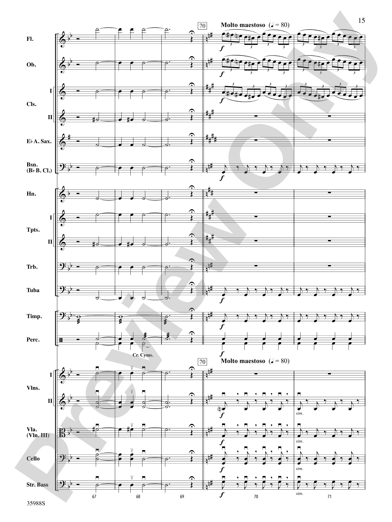 Symphony No. 5: Full Orchestra Conductor Score & Parts