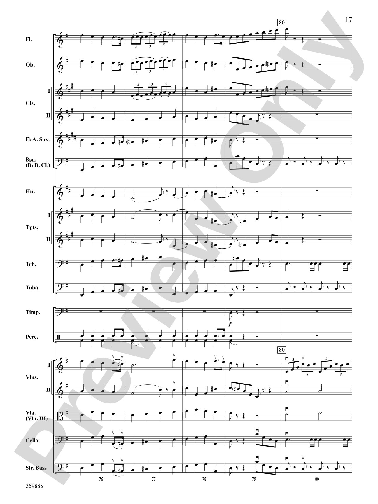 Symphony No. 5: Full Orchestra Conductor Score & Parts